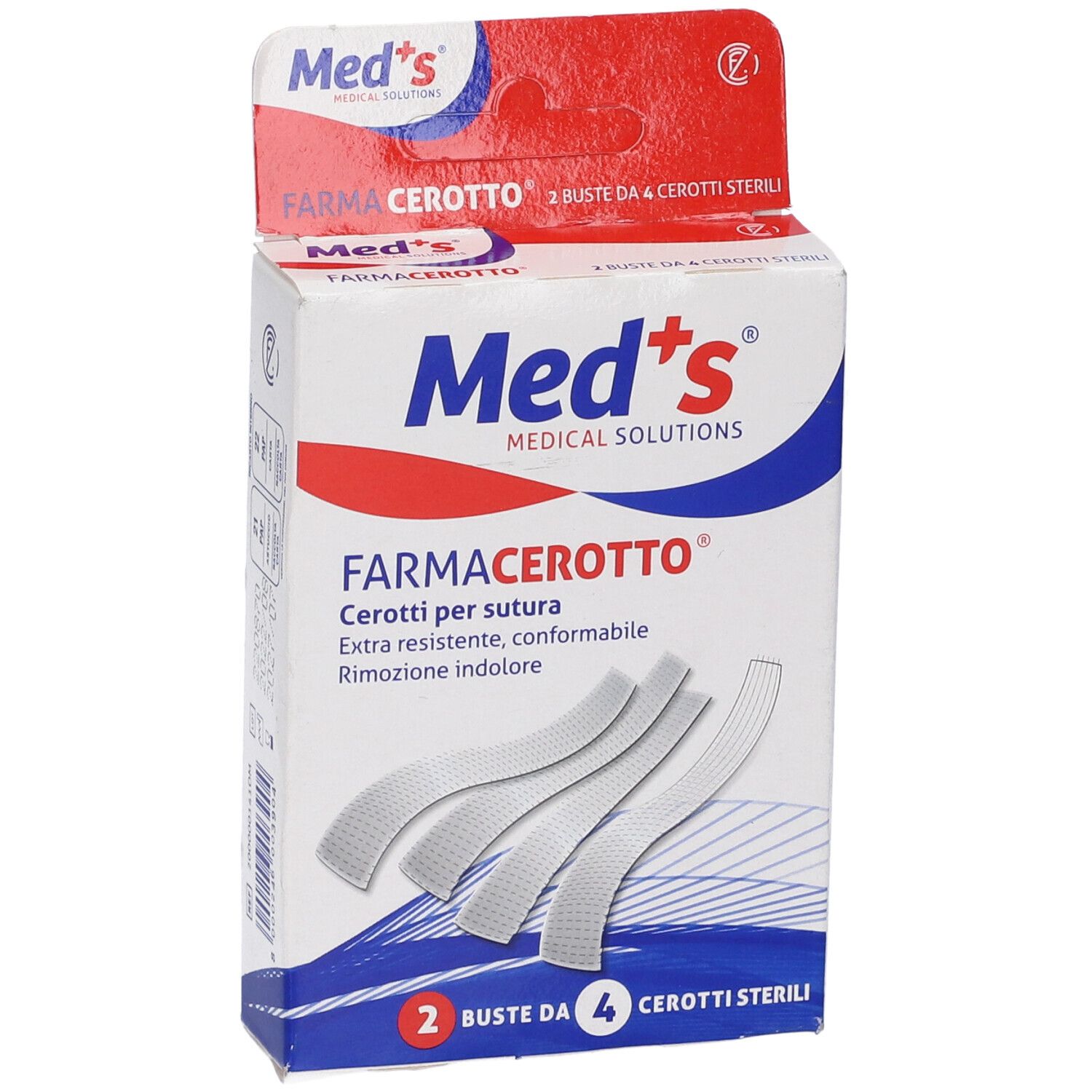 Cerotto Meds Per Sutura 4X76 Mm 8 Pezzi