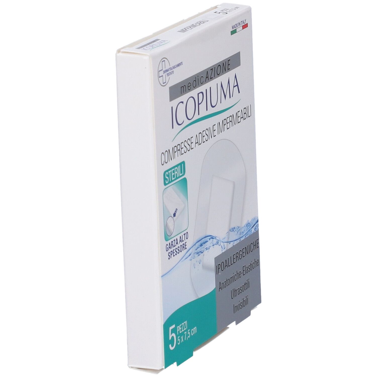Garza Compressa Icopiuma Medicata Postoperatoria 5X7,5 Cm 5 Pezzi