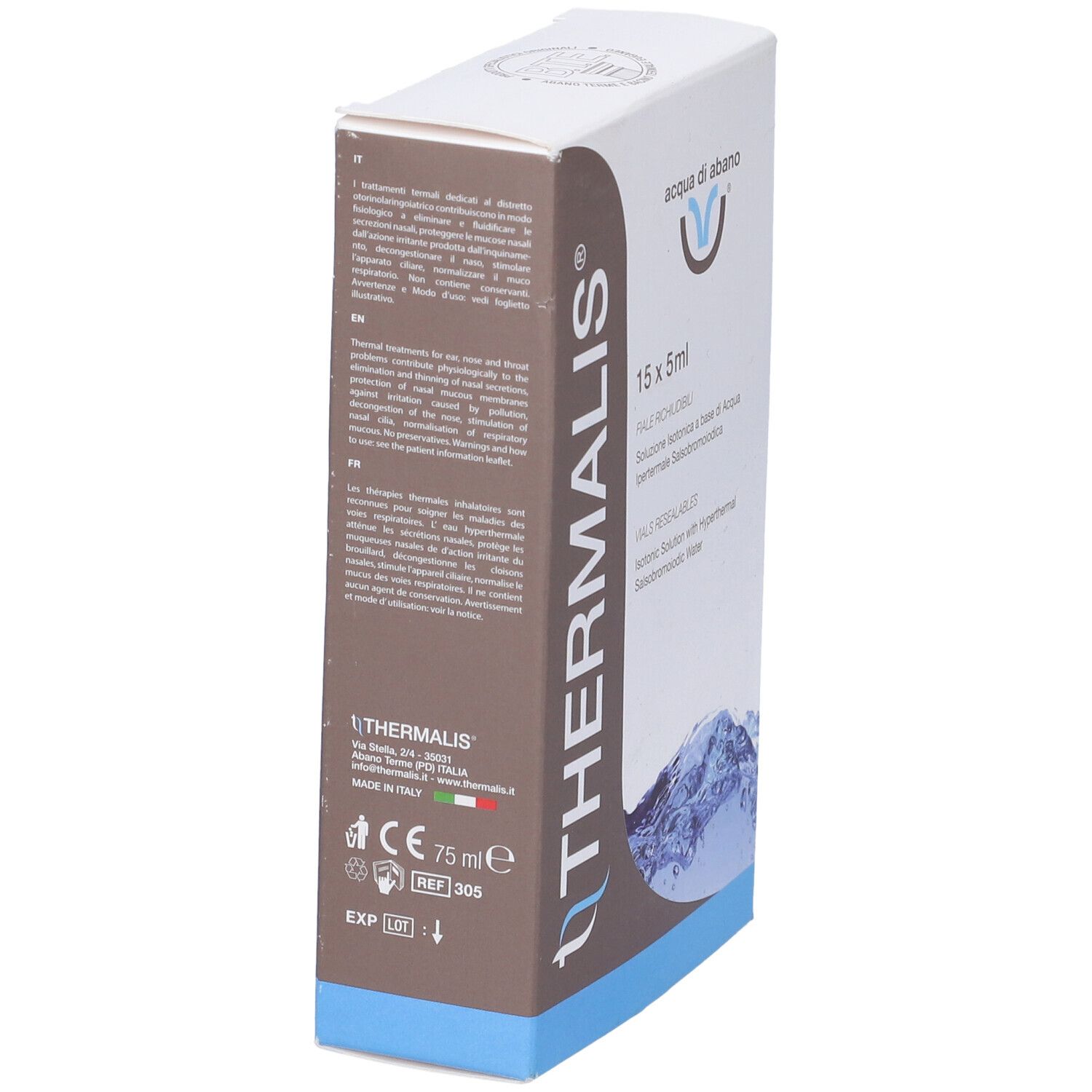 Acqua Di Abano 15 Fiale Da 5 Ml Uso Aerosolico
