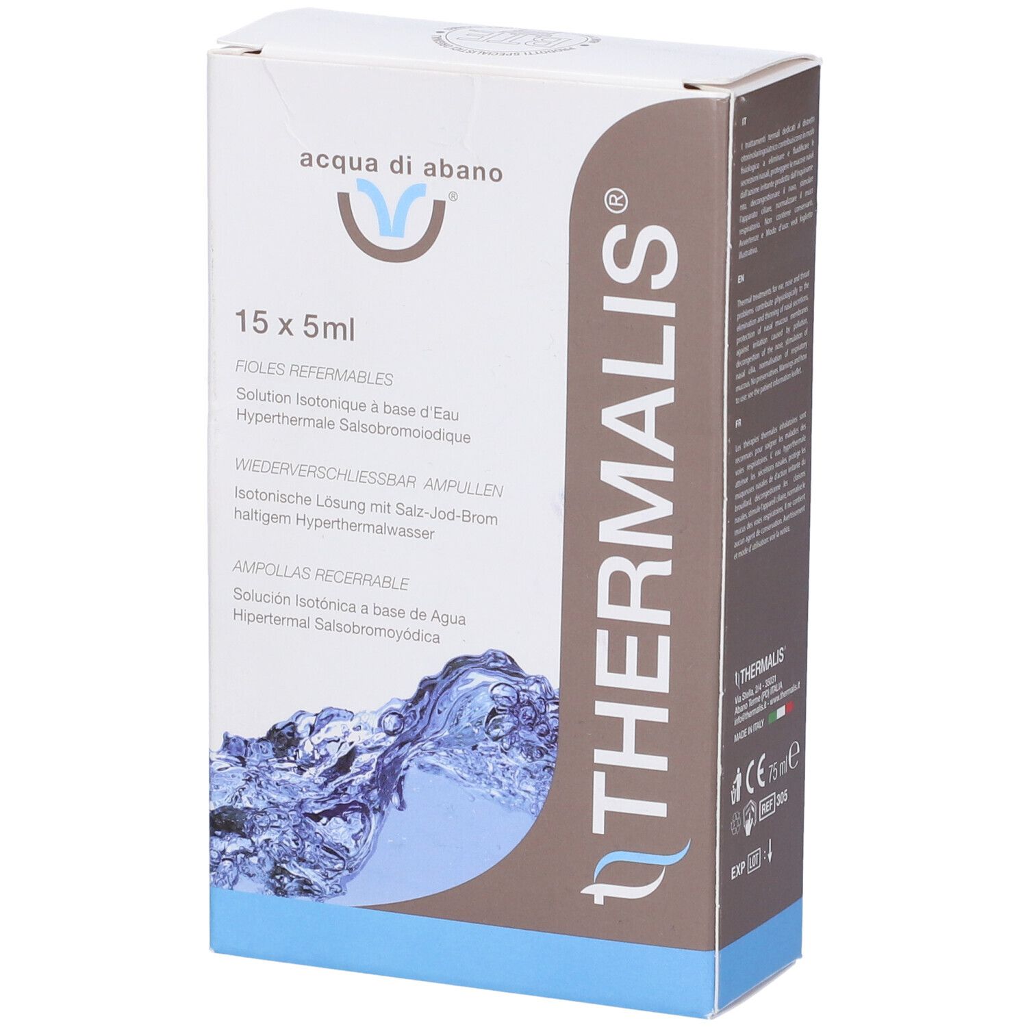 Acqua Di Abano 15 Fiale Da 5 Ml Uso Aerosolico
