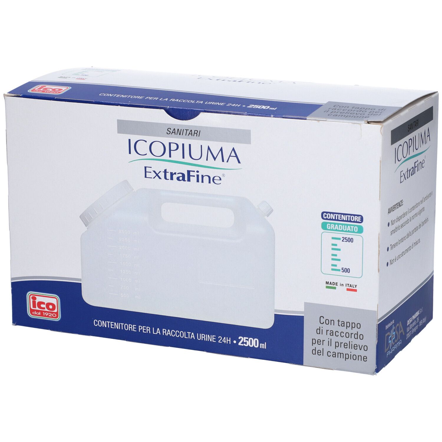 Extrafine Sanity Contenitore Urine 24 Ore 2,5 Litri 1 Pezzo