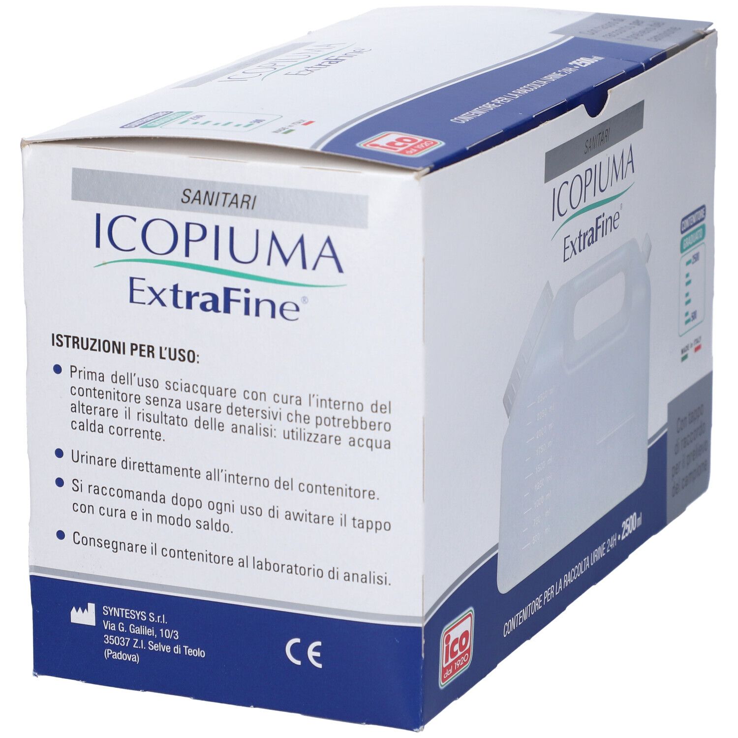 Extrafine Sanity Contenitore Urine 24 Ore 2,5 Litri 1 Pezzo