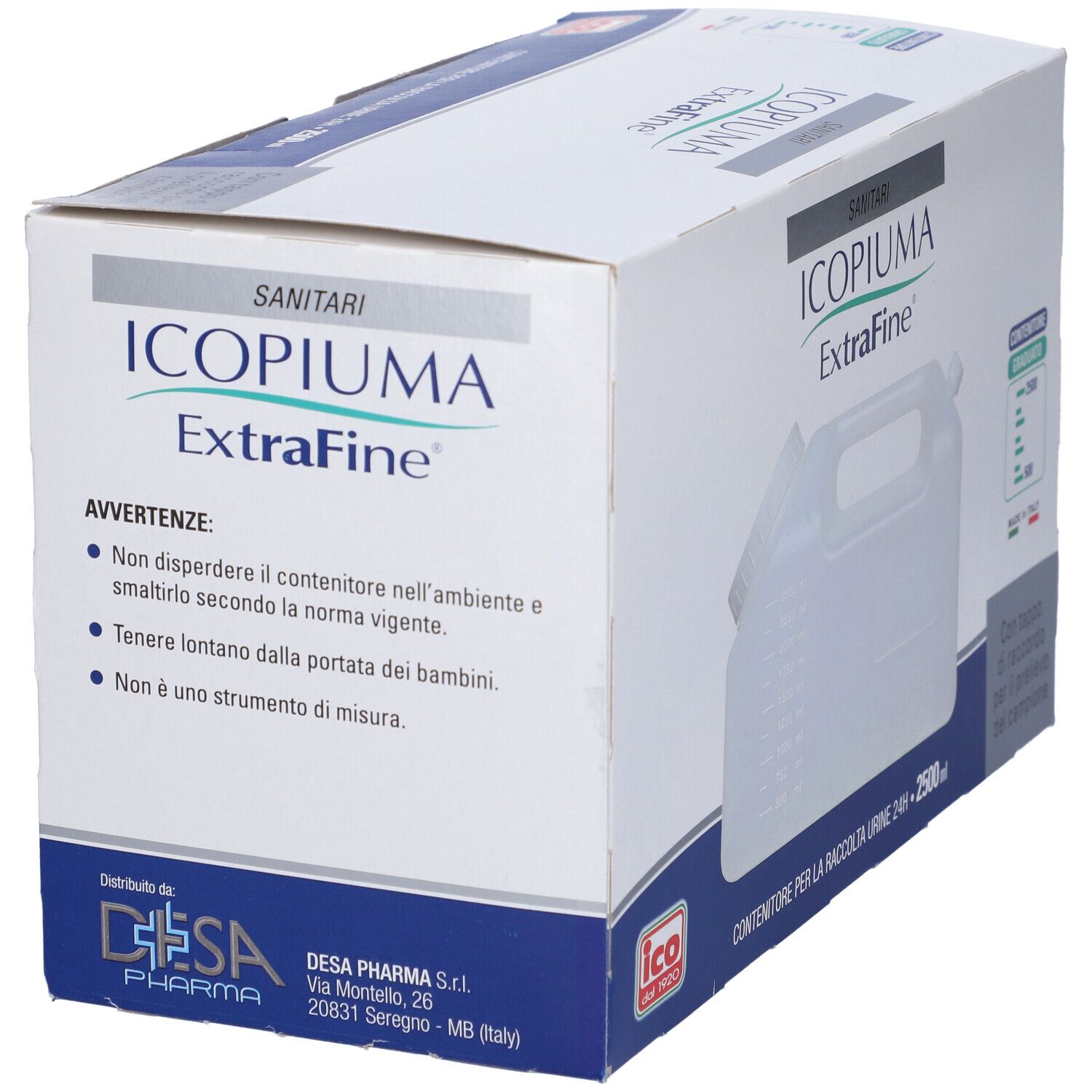 Extrafine Sanity Contenitore Urine 24 Ore 2,5 Litri 1 Pezzo