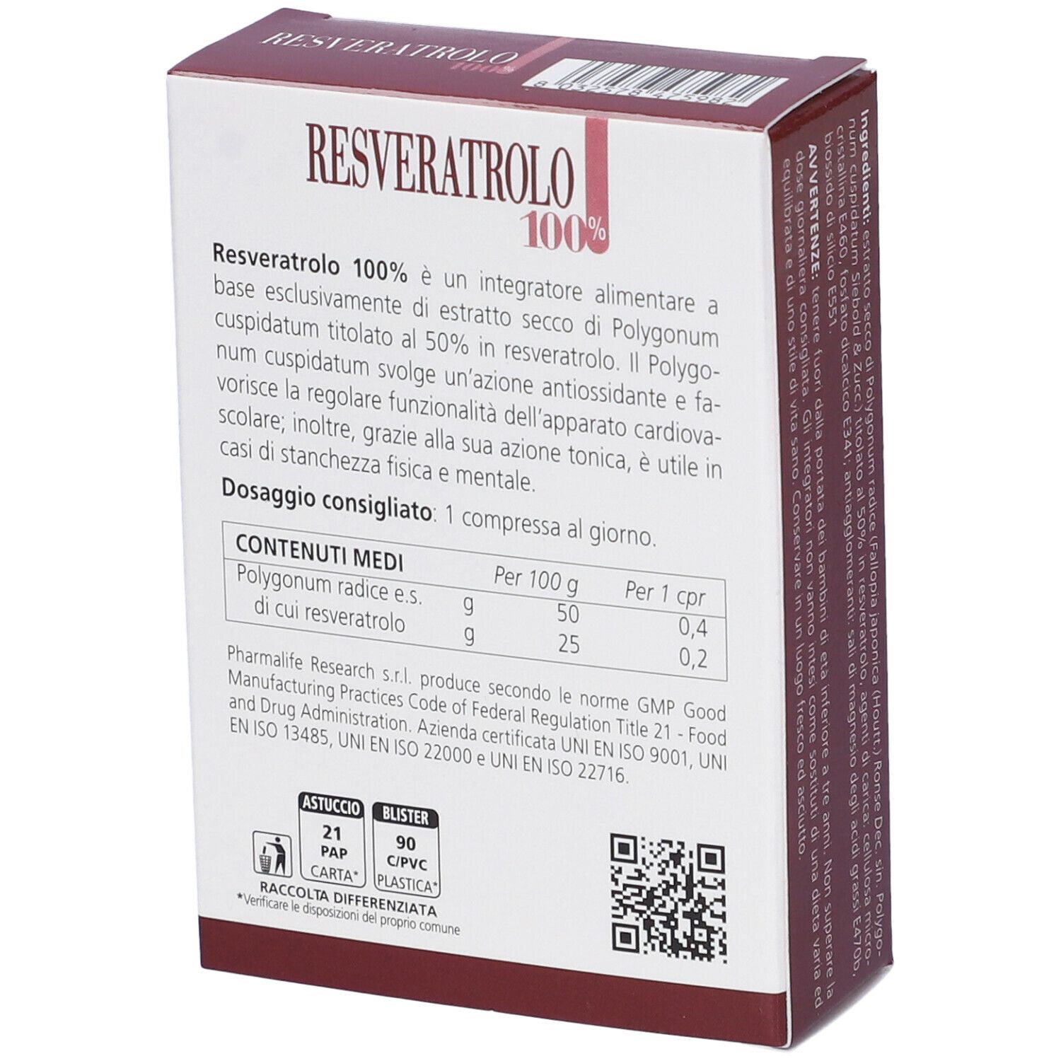 Resveratrolo 100% Compresse
