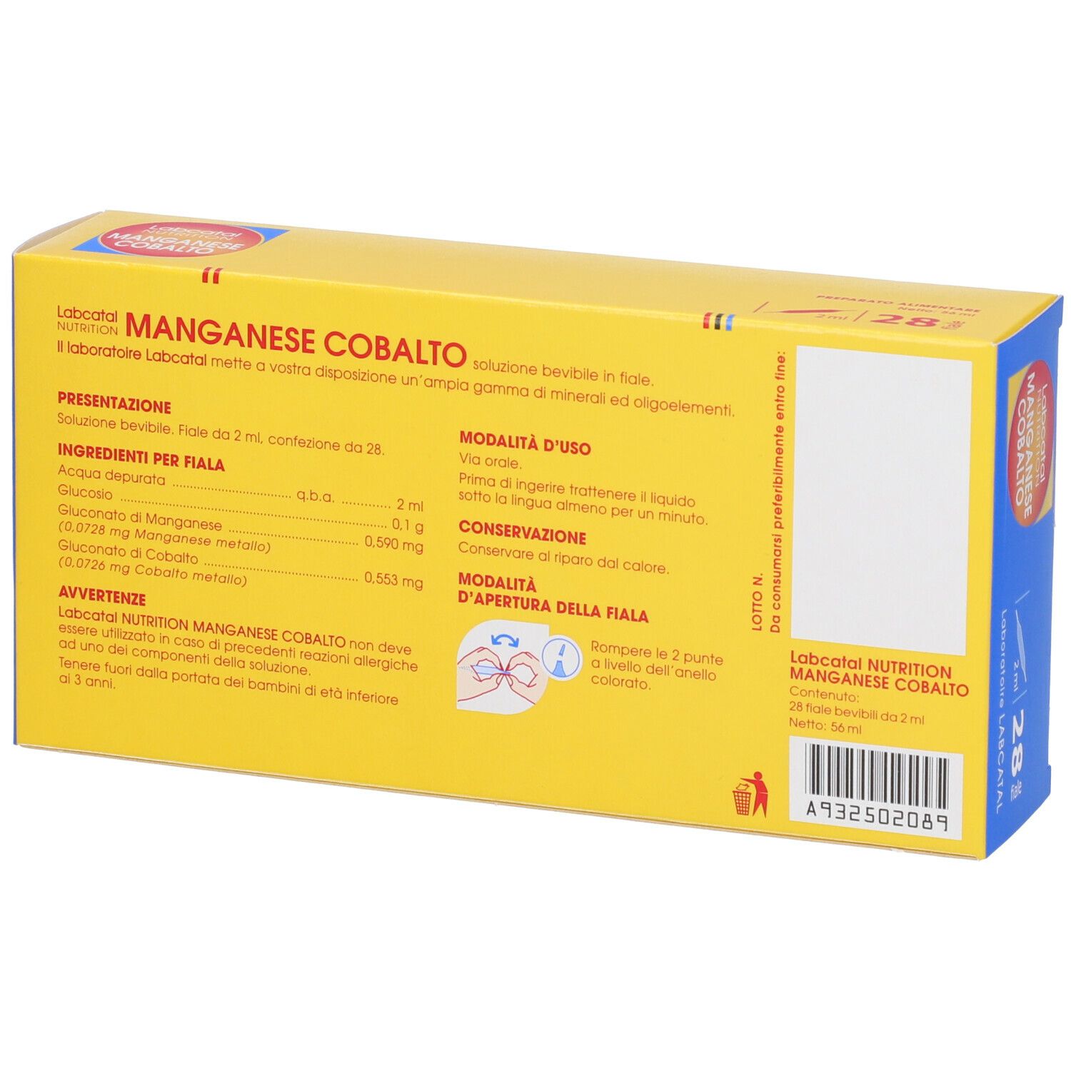 Labcatal Nutrition Manganese e Cobalto