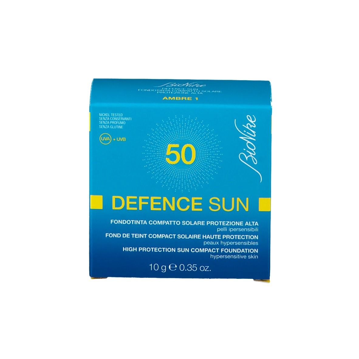 BioNike Defence Sun Fondotinta Compatto Solare 50 1 Ambra