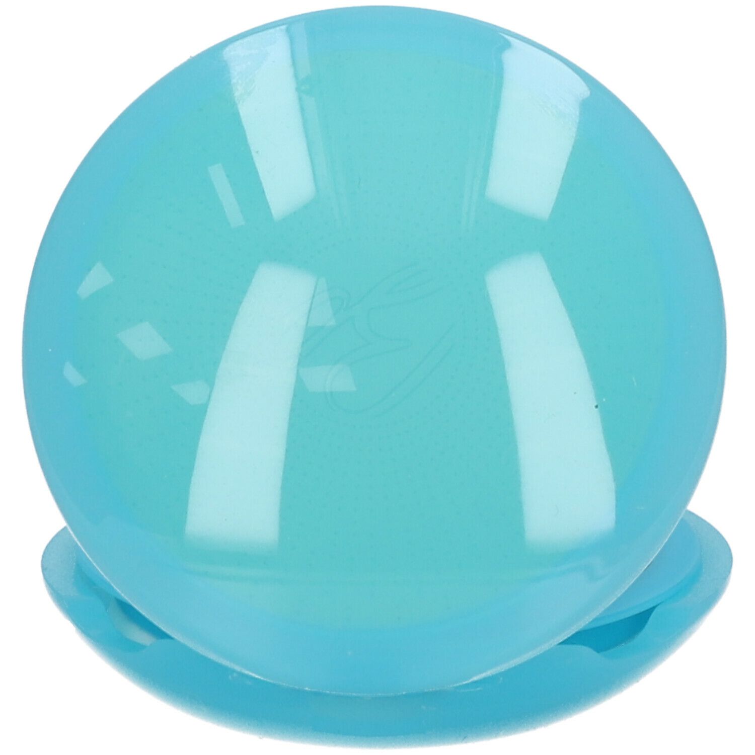 Astuccio ovale azzurro. Chiuso. Parte superiore leggermente bombata.