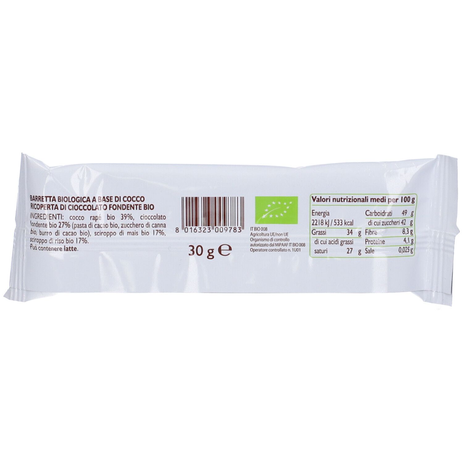 Barretta Bio Noce Cocco Cioccolato G G Redcare