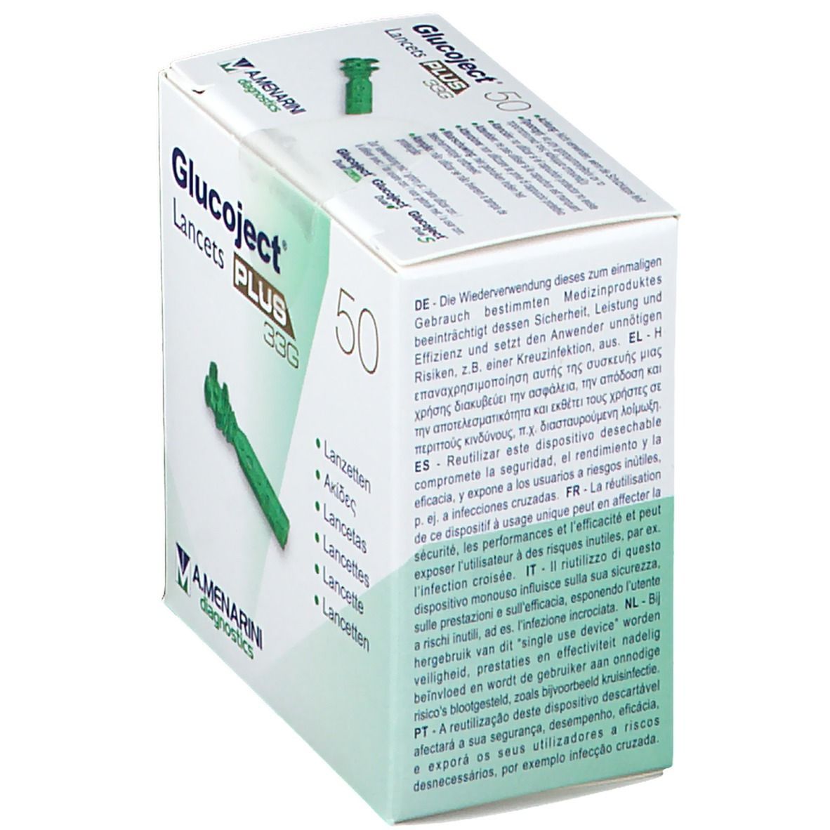 Glucoject® Lancets Plus 33G 50 Lancette