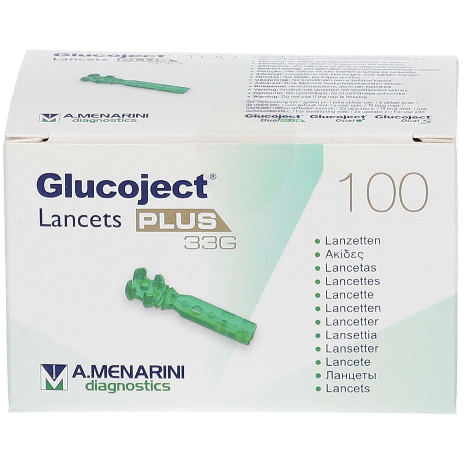 Glucoject® Lancets Plus 33G 100 Lancette