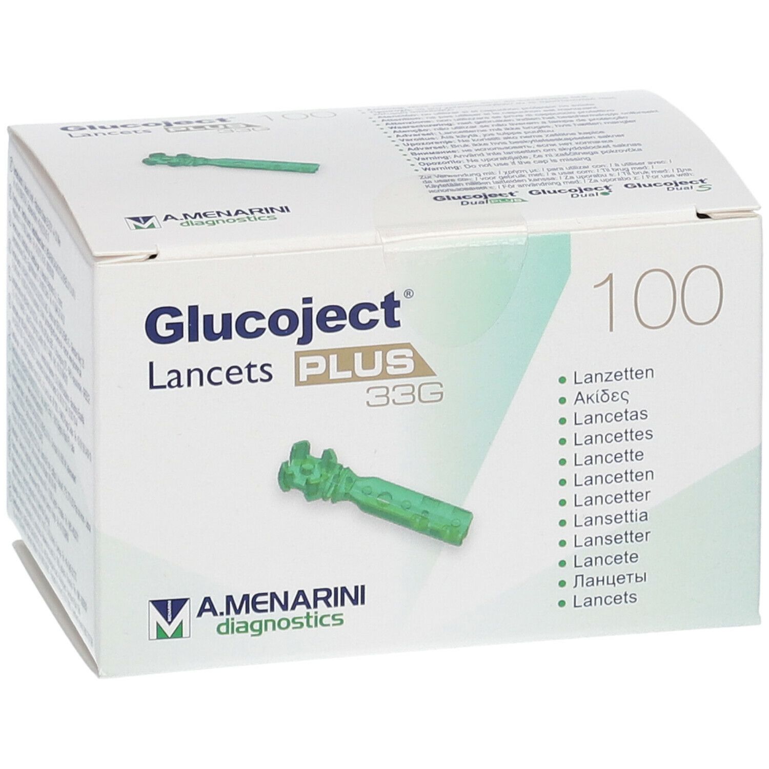 Glucoject® Lancets Plus 33G 100 Lancette