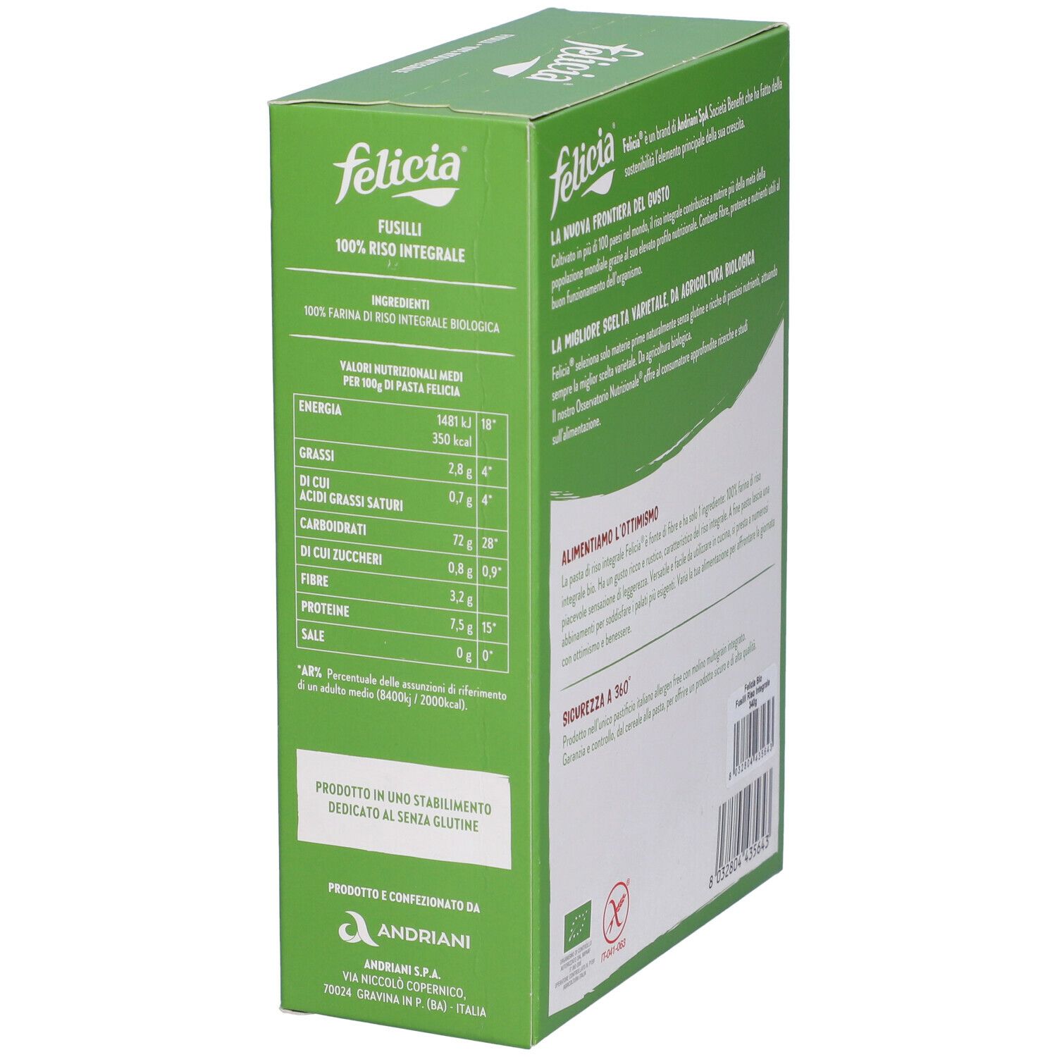 Felicia Bio Riso Int Fusilli 340 g