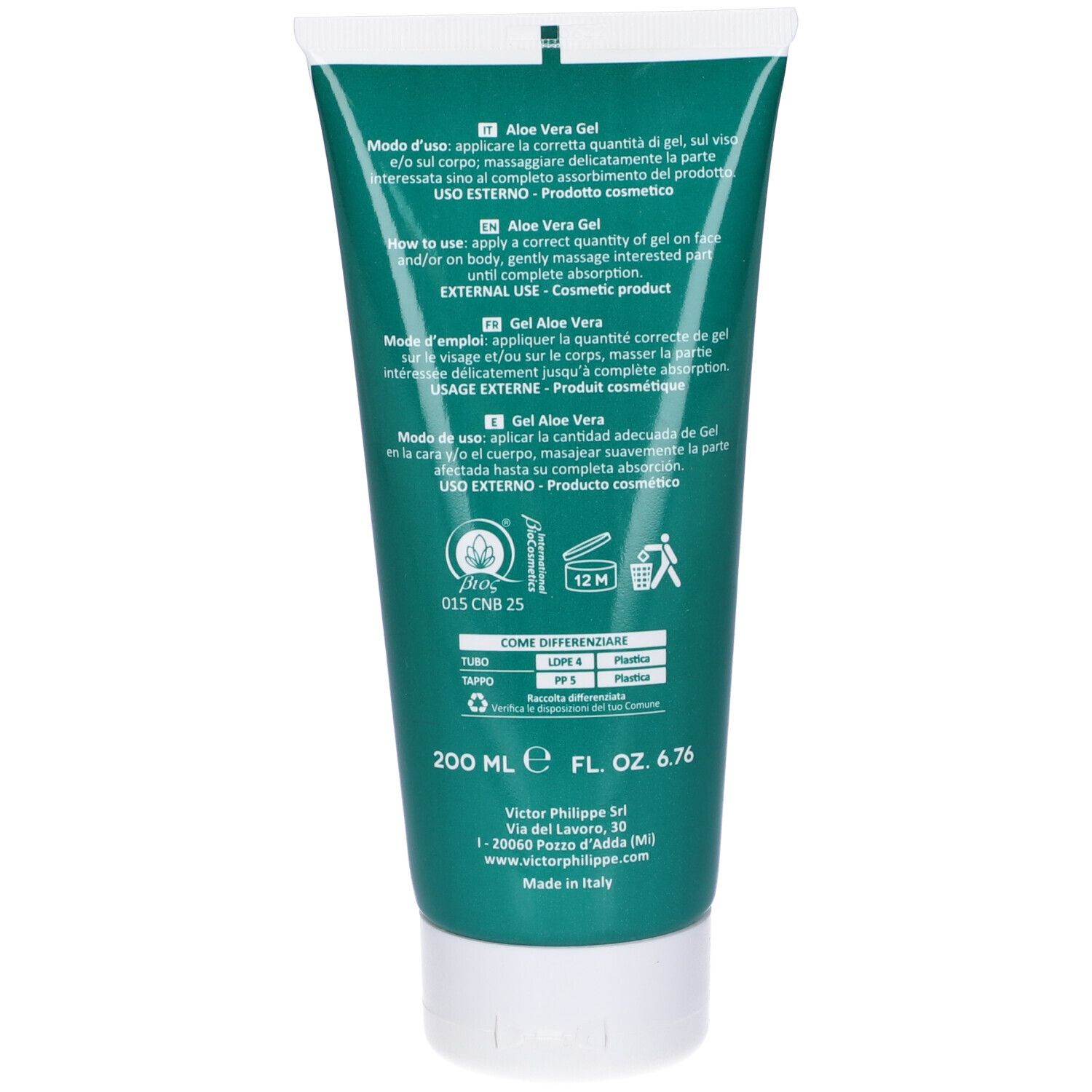 Aloe Vera Gel Bio 200Ml