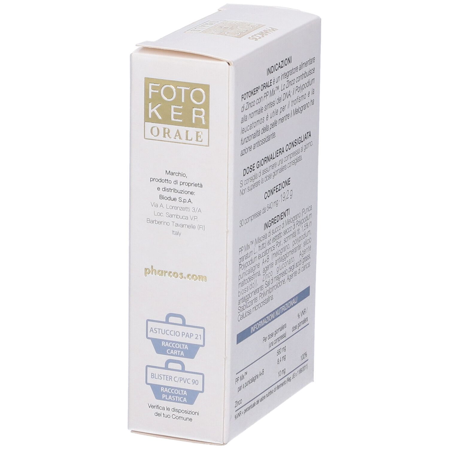 Pharcos Fotoker Orale 30 Compresse