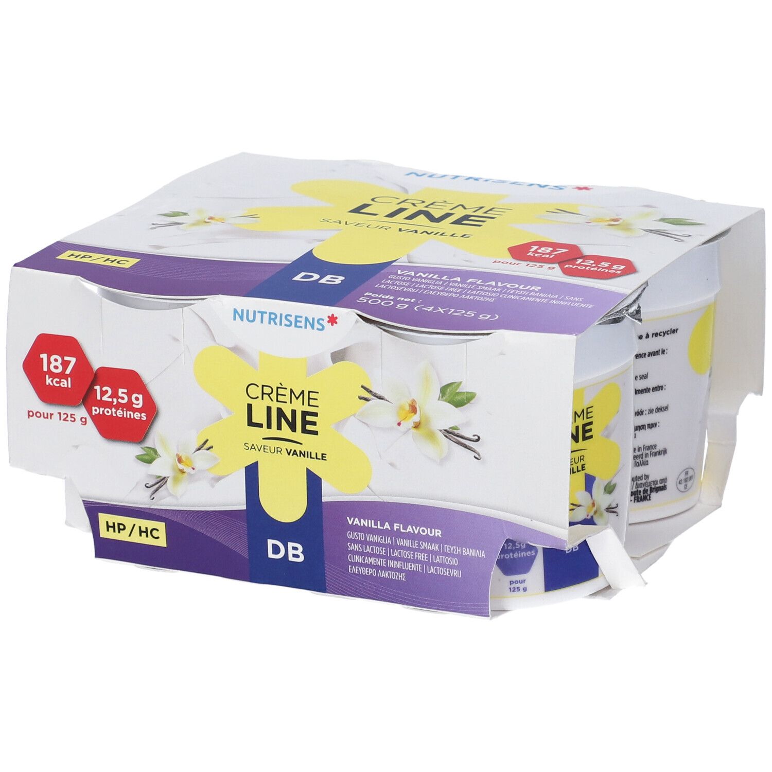 Cremeline Edulcorato Senza Lattosio Vaniglia 4 X 125 G