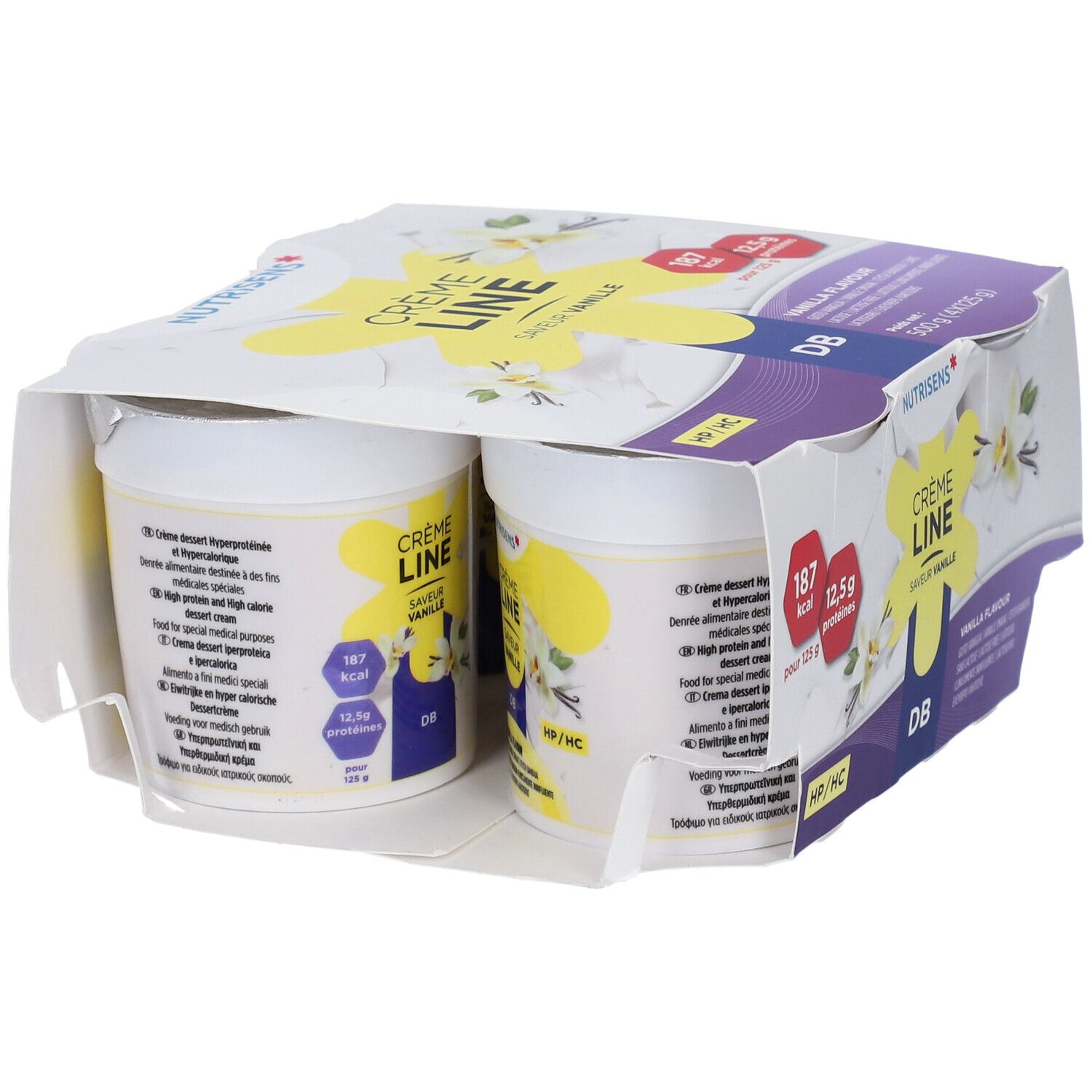 Cremeline Edulcorato Senza Lattosio Vaniglia 4 X 125 G