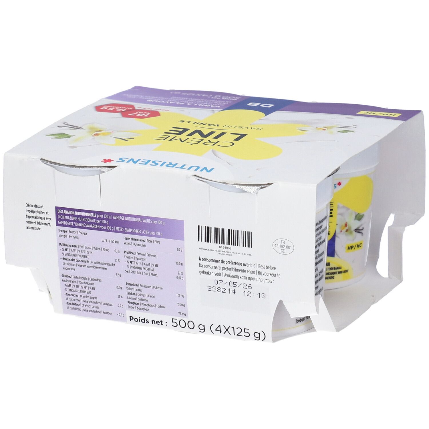 Cremeline Edulcorato Senza Lattosio Vaniglia 4 X 125 G