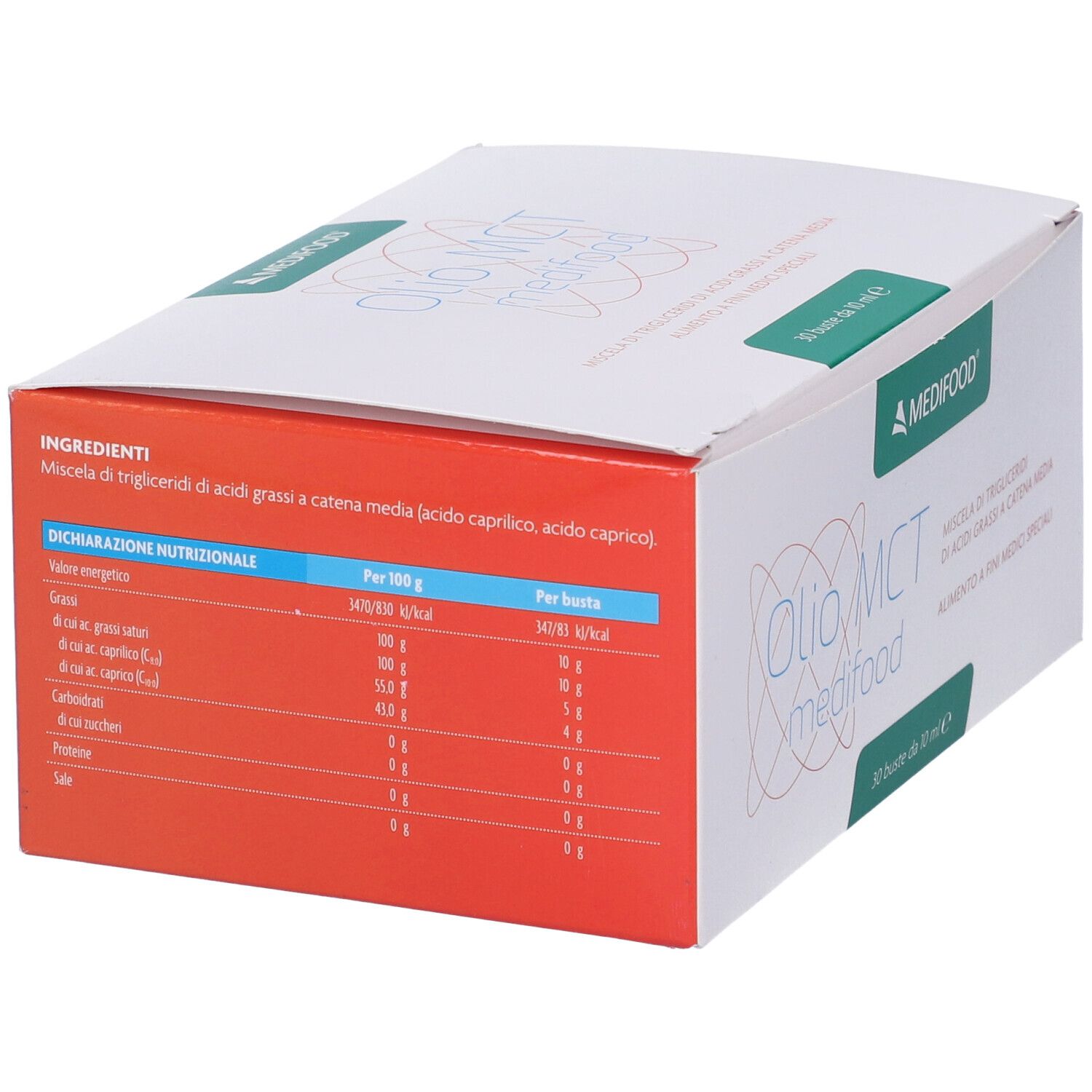 Mct Olio Monodose 30 Bustine 10 Ml