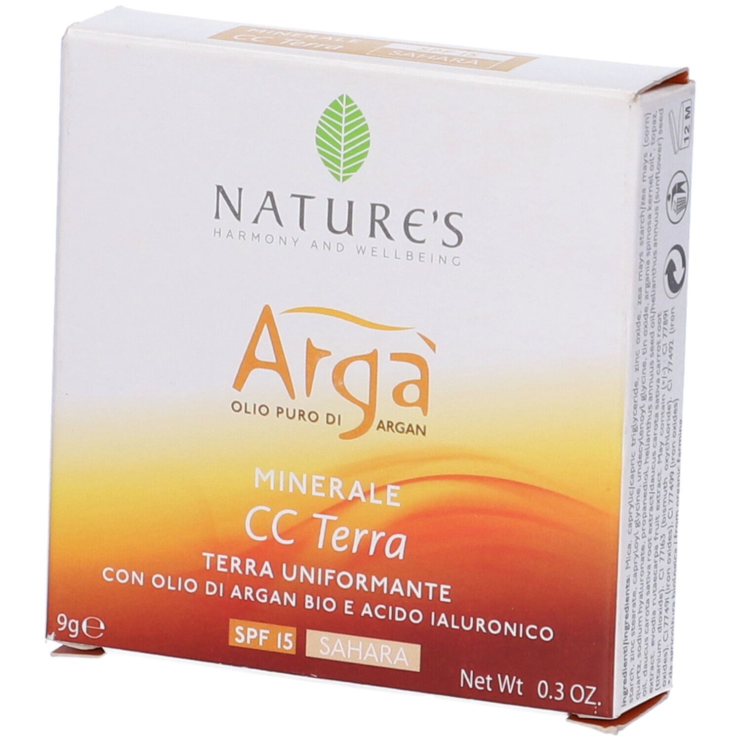 Arga' Cc Terra Uniformante Sahara Spf15 9 G Nature'S
