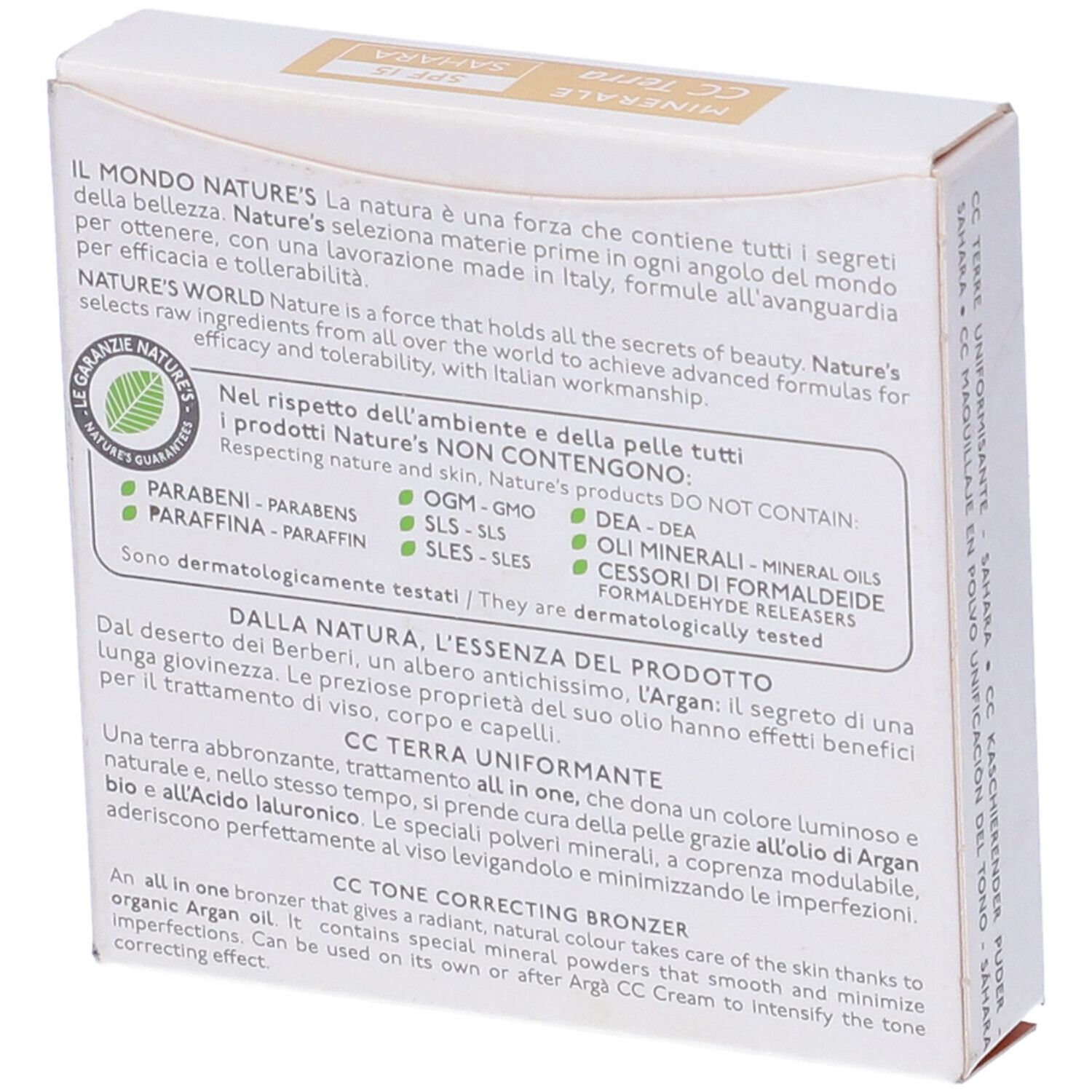 Arga' Cc Terra Uniformante Sahara Spf15 9 G Nature'S