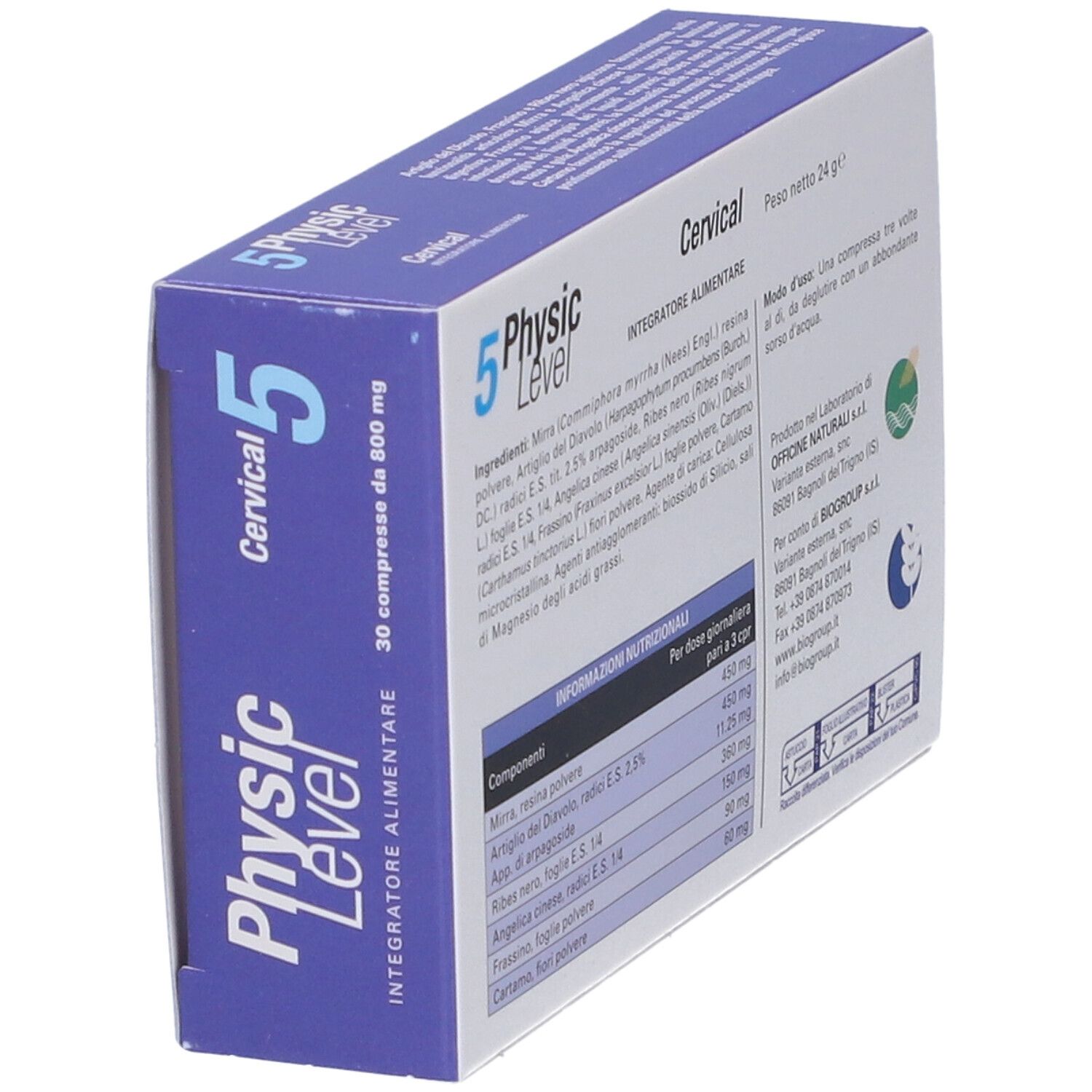 Physic Level 5 Cervical 30 Compresse 800 Mg