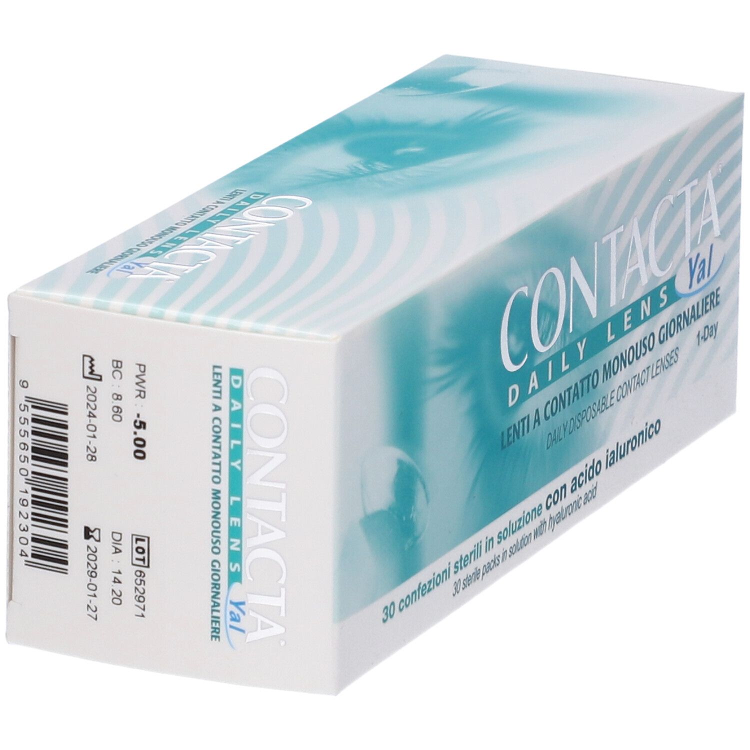 Confezione lenti Contacta Daily Lens Yal. Dettagli: -5.00 diottrie, 30 pezzi.