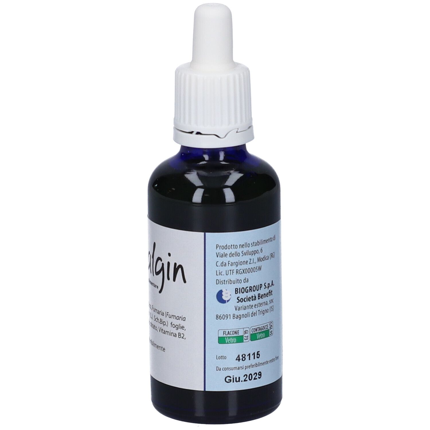 Flacone con contagocce, 30 ml, Salgin, estratto liquido.
