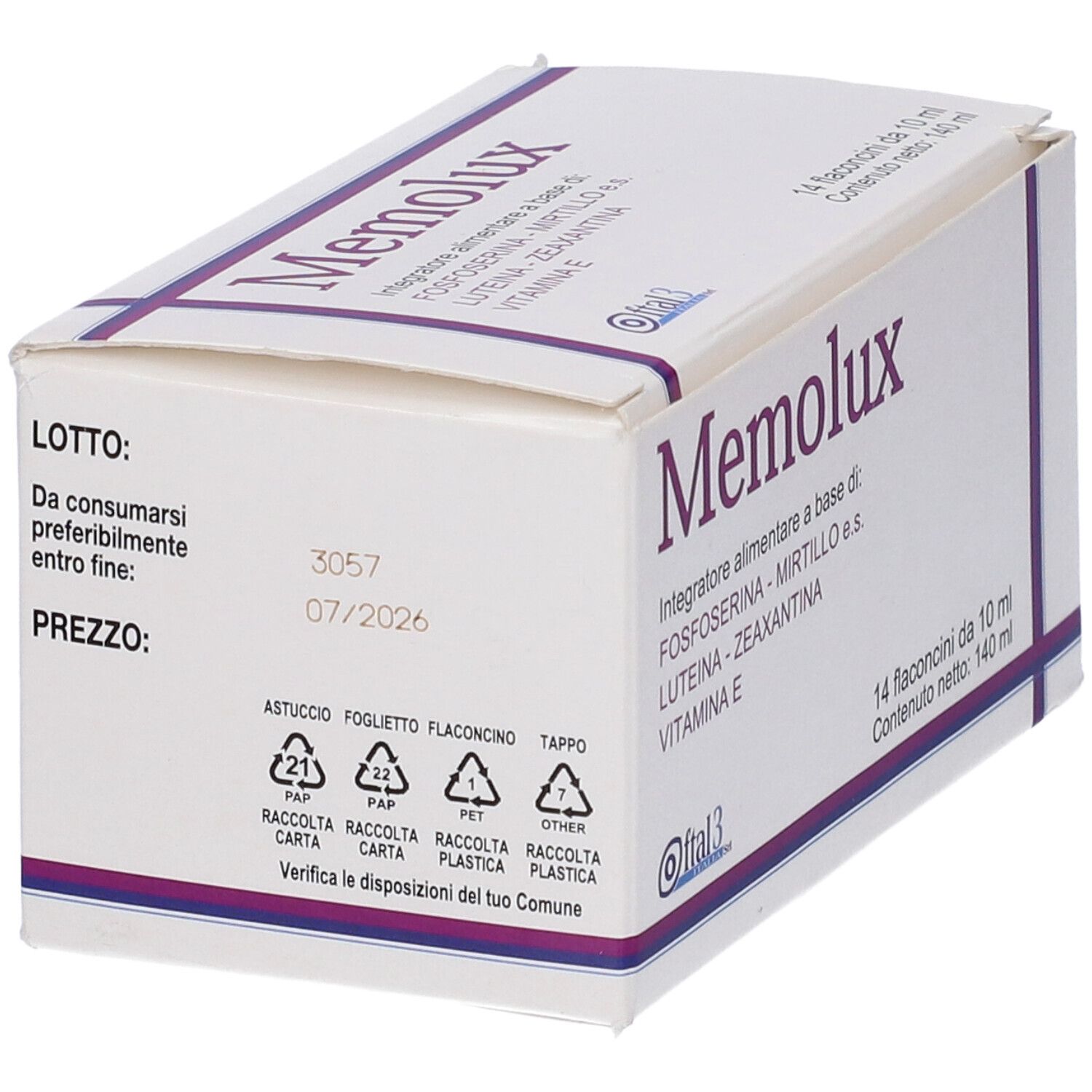 Memolux 14 Flaconcini 10 Ml