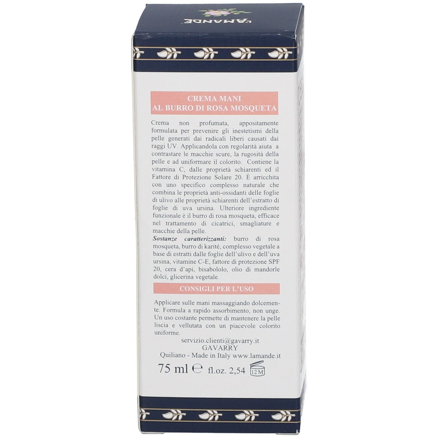 L'AMANDE® Crema Mani al Burro di Rosa Mosqueta