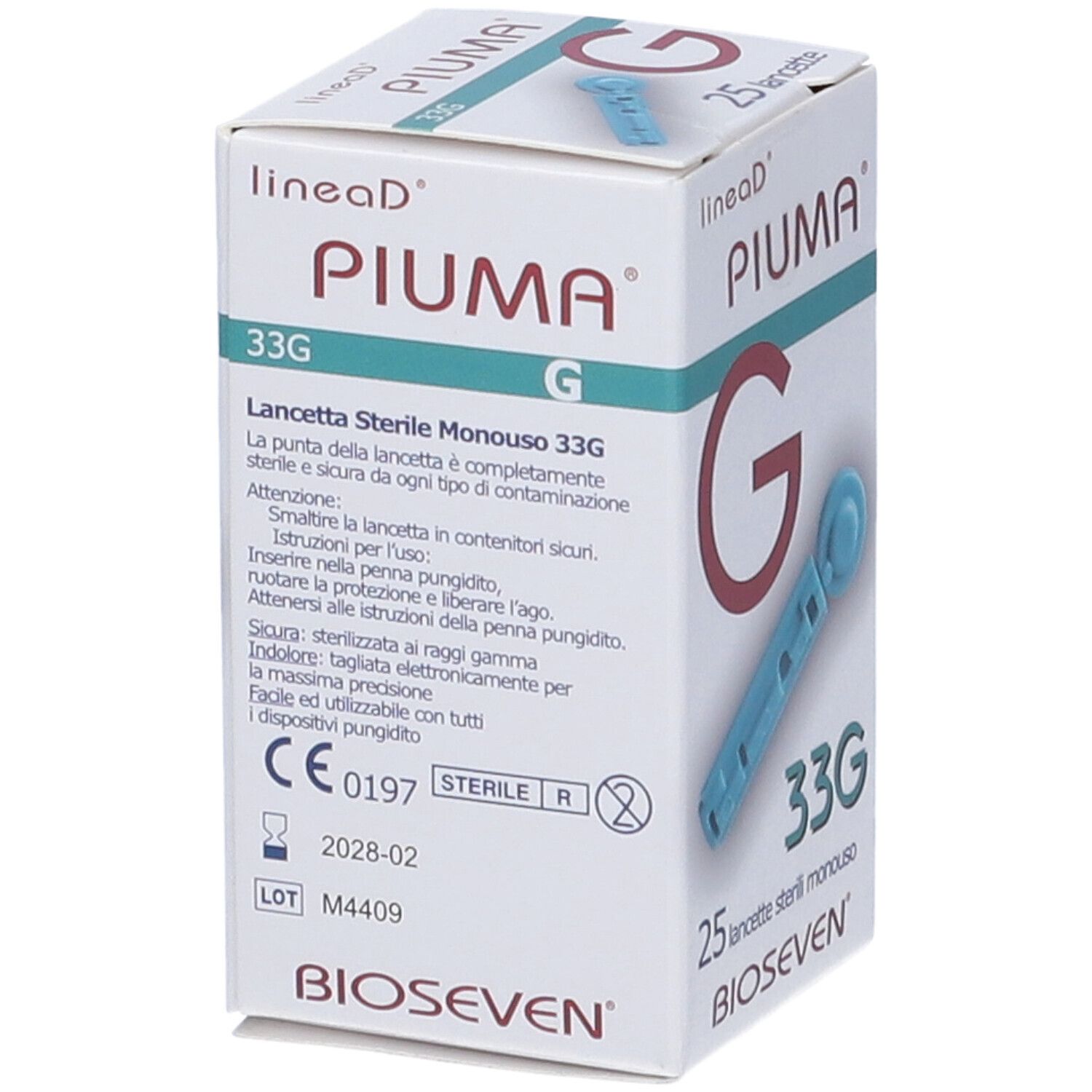 Lancette Pungidito Linea D Piuma Gauge 33 25 Pezzi