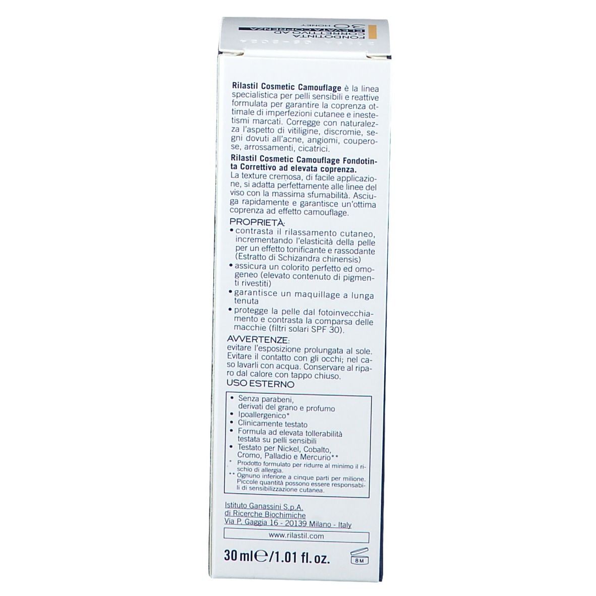 RILASTIL® Cosmetic Camouflage Fondotinta Elevata Coprenza 30 Honey