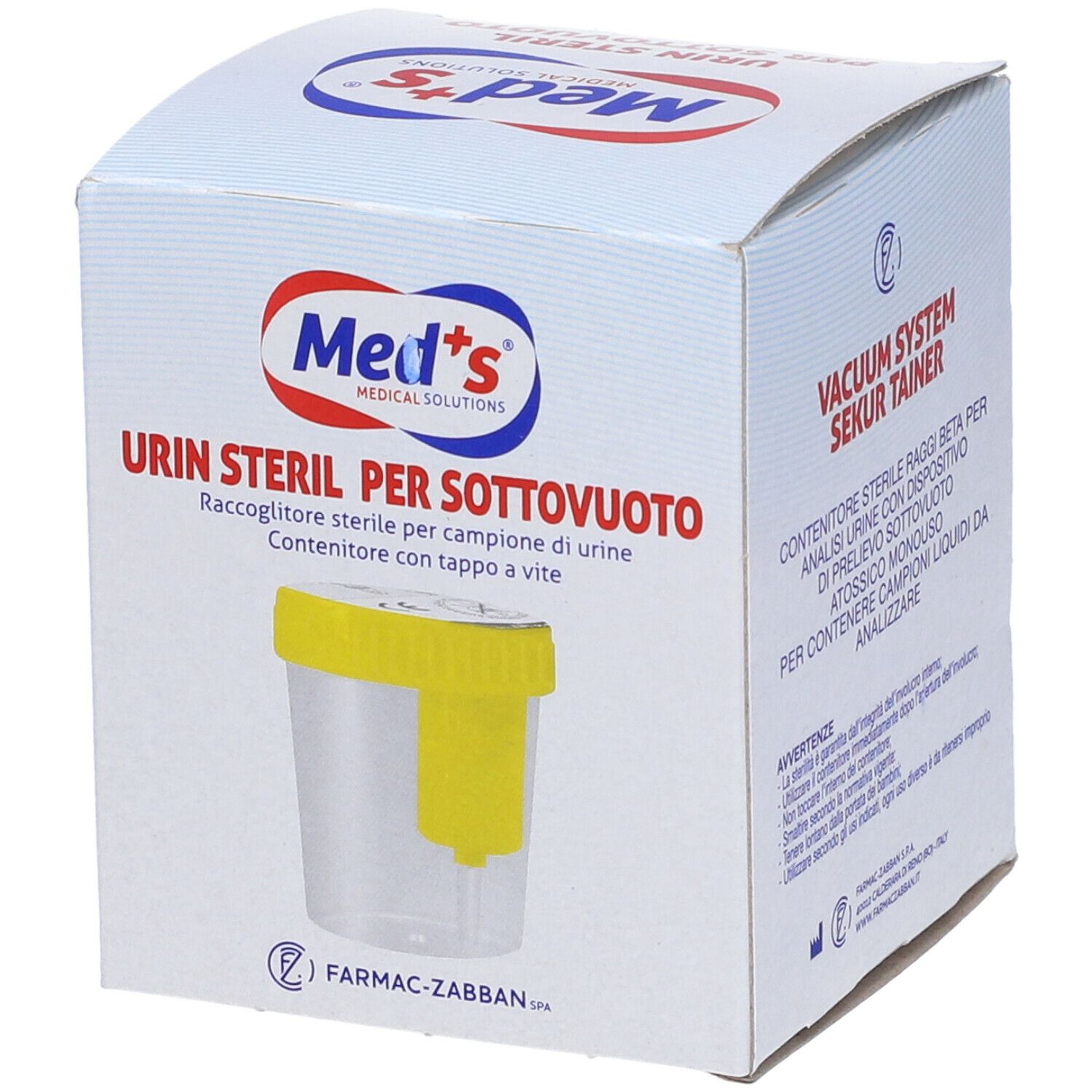 Unidea Contenitore Sterile Urine con Prelievo Sottovuoto 120ml 1