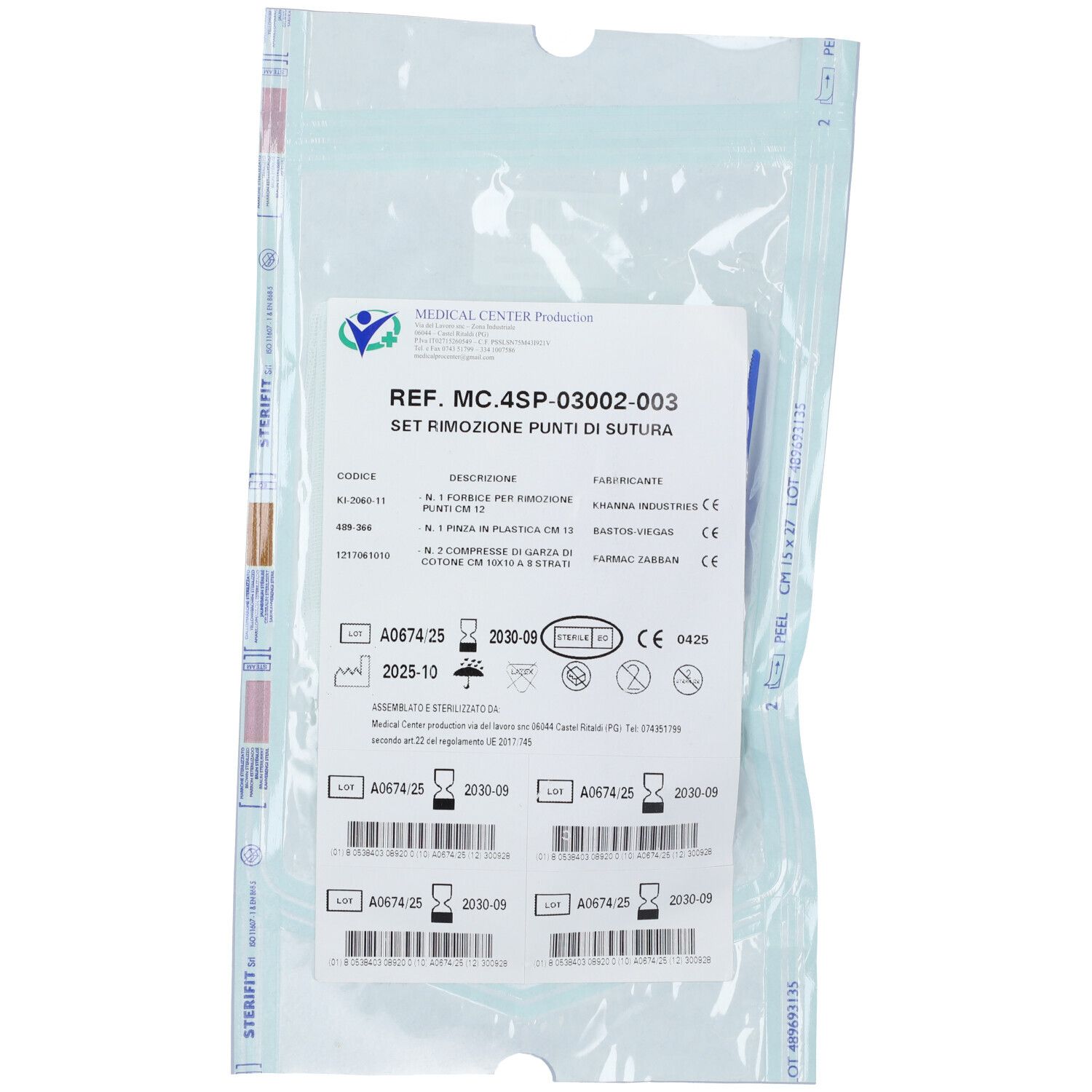 Set Rimozione Punti Sutura