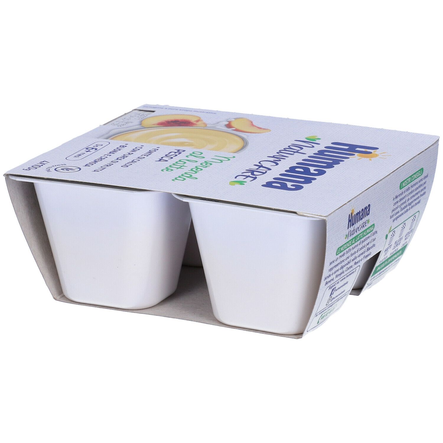 Humana MERENDA al LATTE Pesca 4x100 g