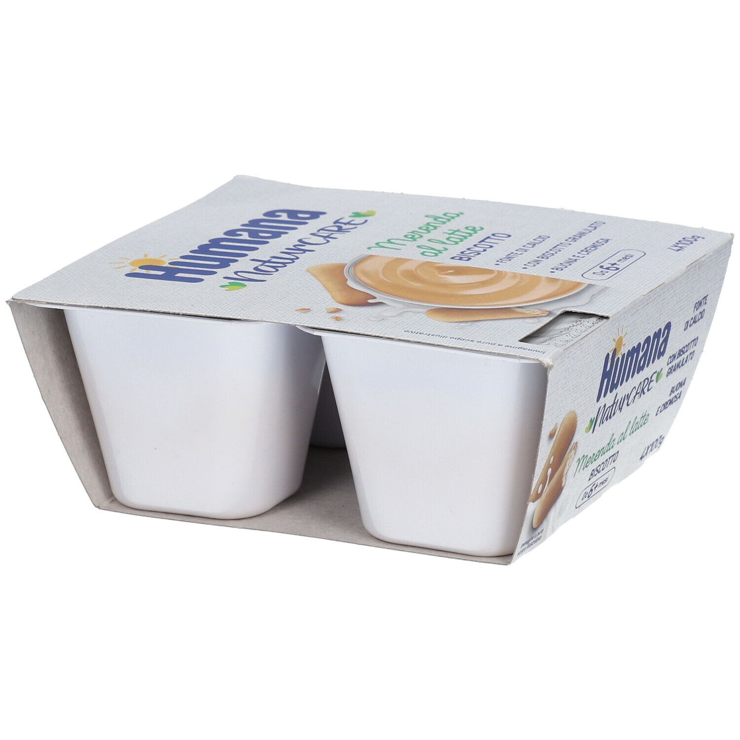 Humana NaturCARE Merenda al Latte BISCOTTO 4x100 g