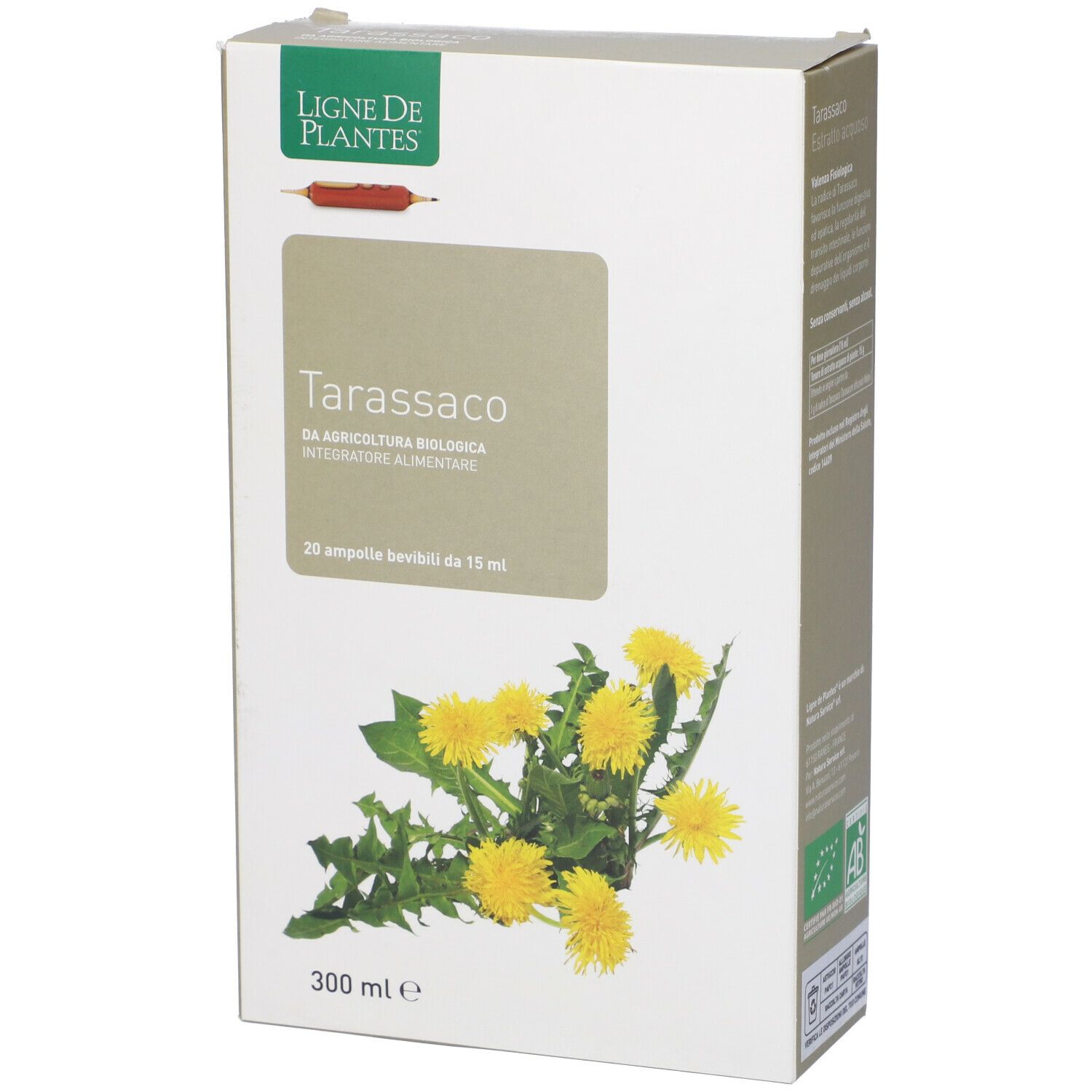Tarassaco Biologico 20 Ampolle Bevibili Da 15 Ml