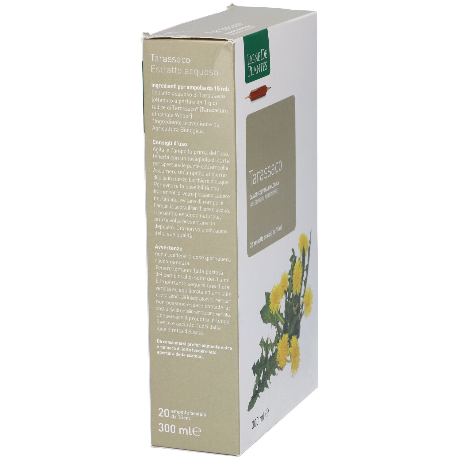 Tarassaco Biologico 20 Ampolle Bevibili Da 15 Ml