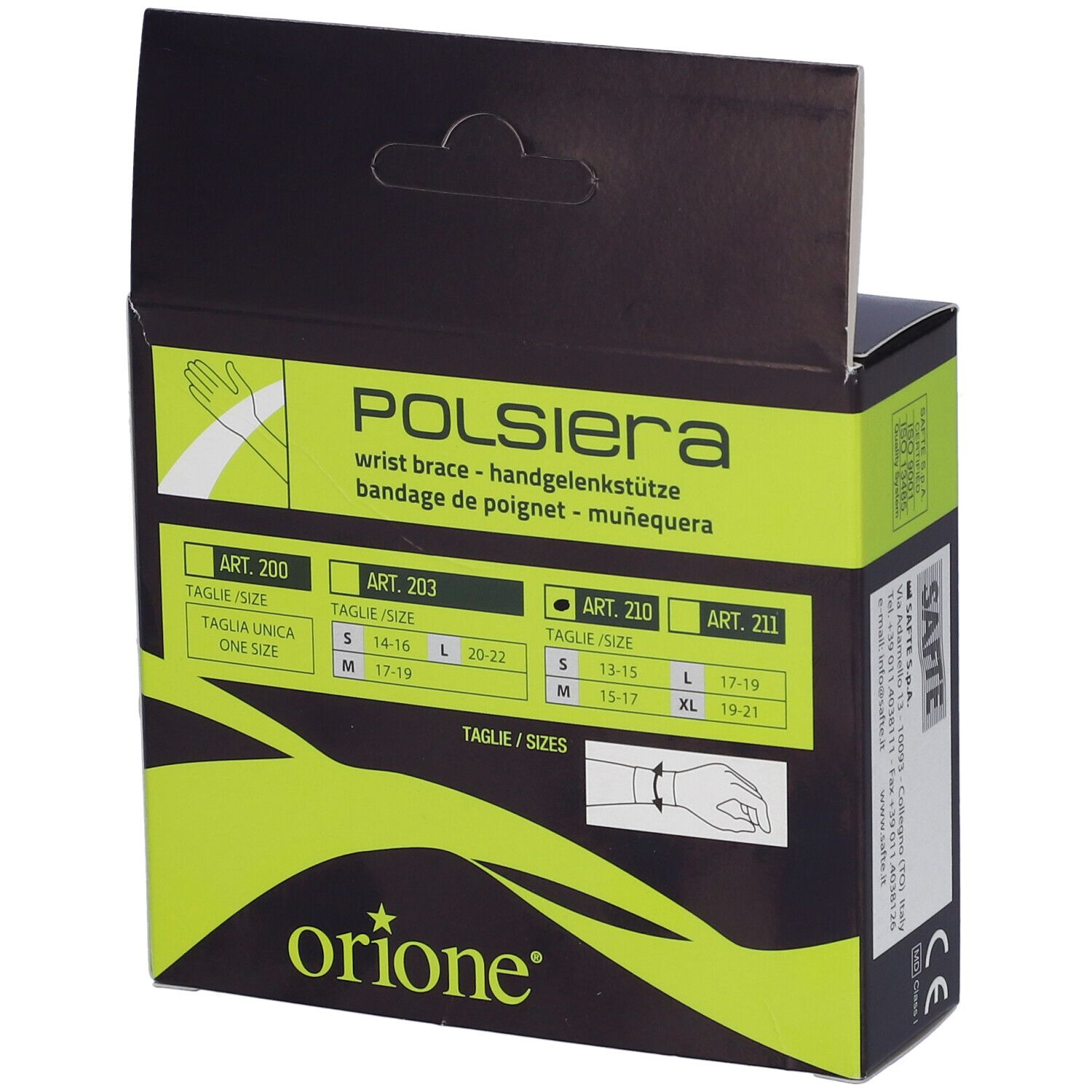 Orione 210 Polsiera Manopola Grigio S