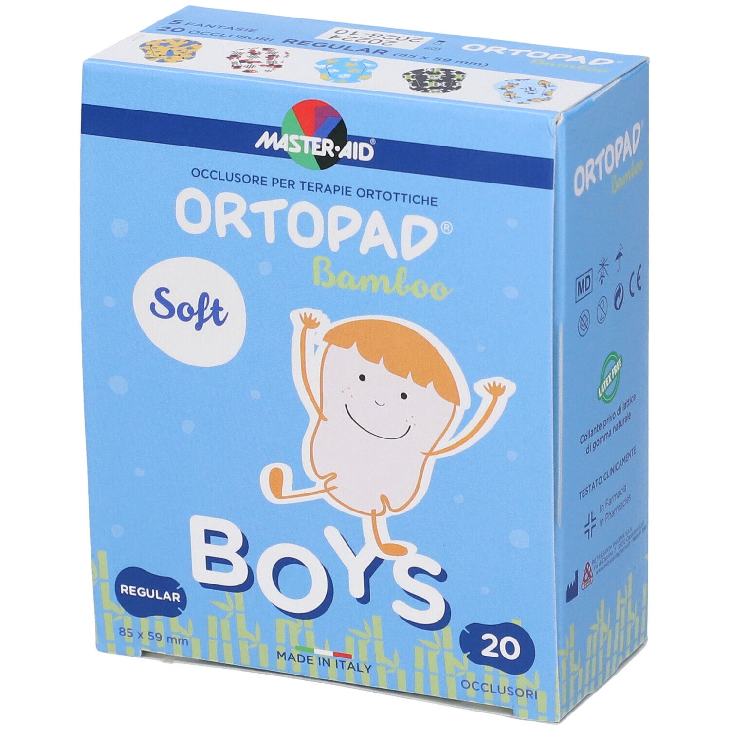 Cerotto Oculare Per Ortottica Ortopad Soft Boys Regular 20 Pezzi