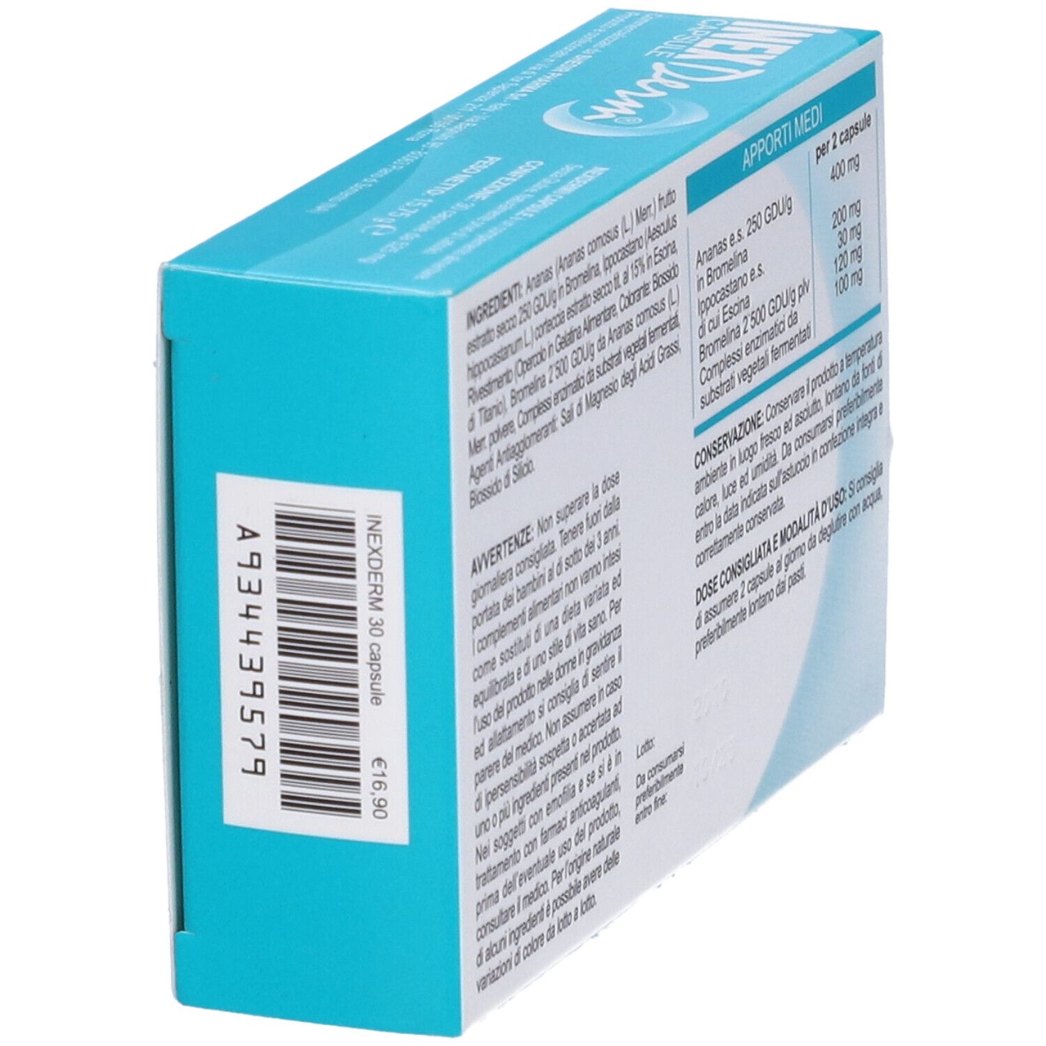Inexderm 30 Capsule Blister Astuccio 15,75 G