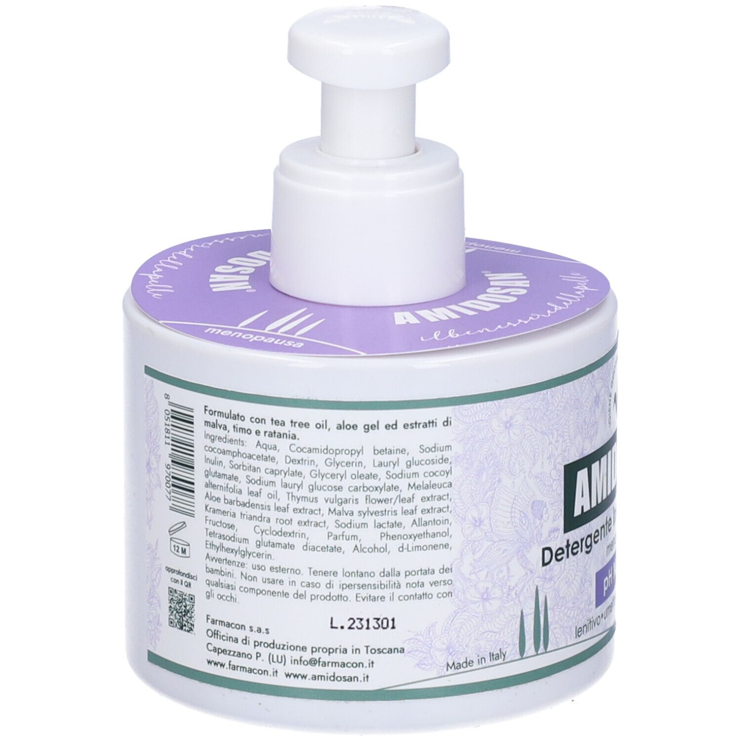 Amidosan Ii Natura Detergente Intimo Ph Neutro 250 Ml
