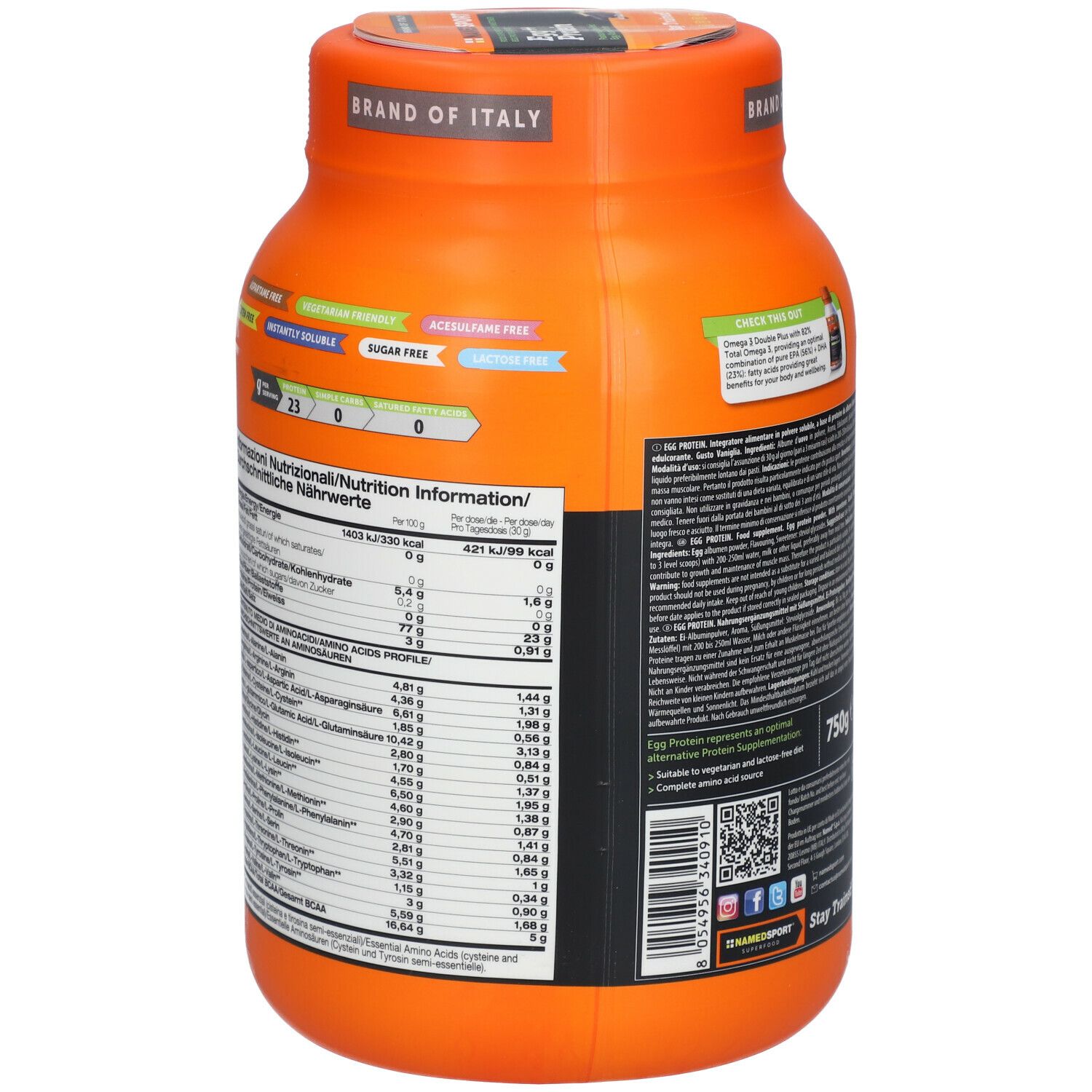 NAMEDSPORT® Egg++ Protein Vanilla Cream Flavour