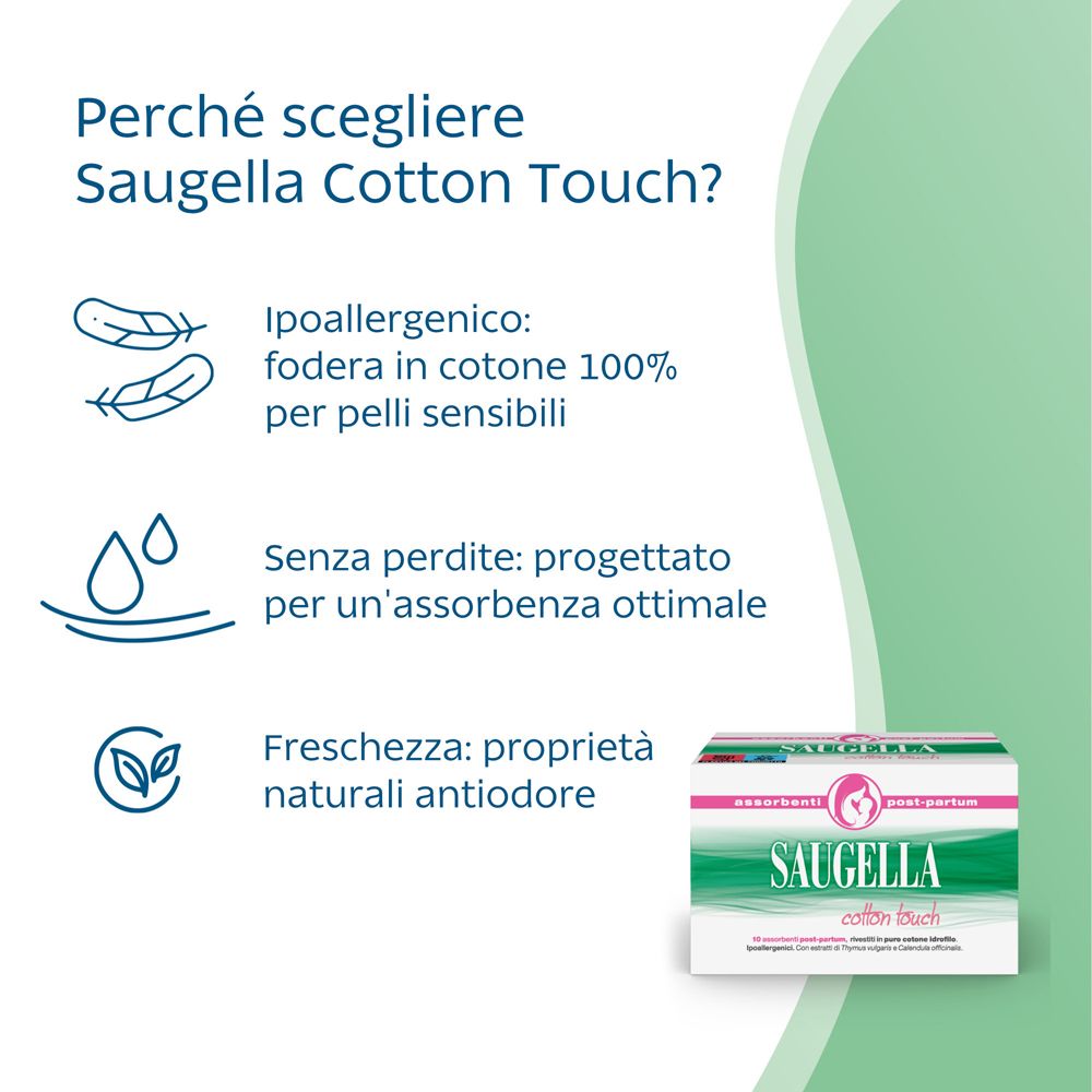 Infografica con caratteristiche del prodotto. Ipoallergenico, cotone 100%, protezione ottimale, proprietà naturali antiodore.