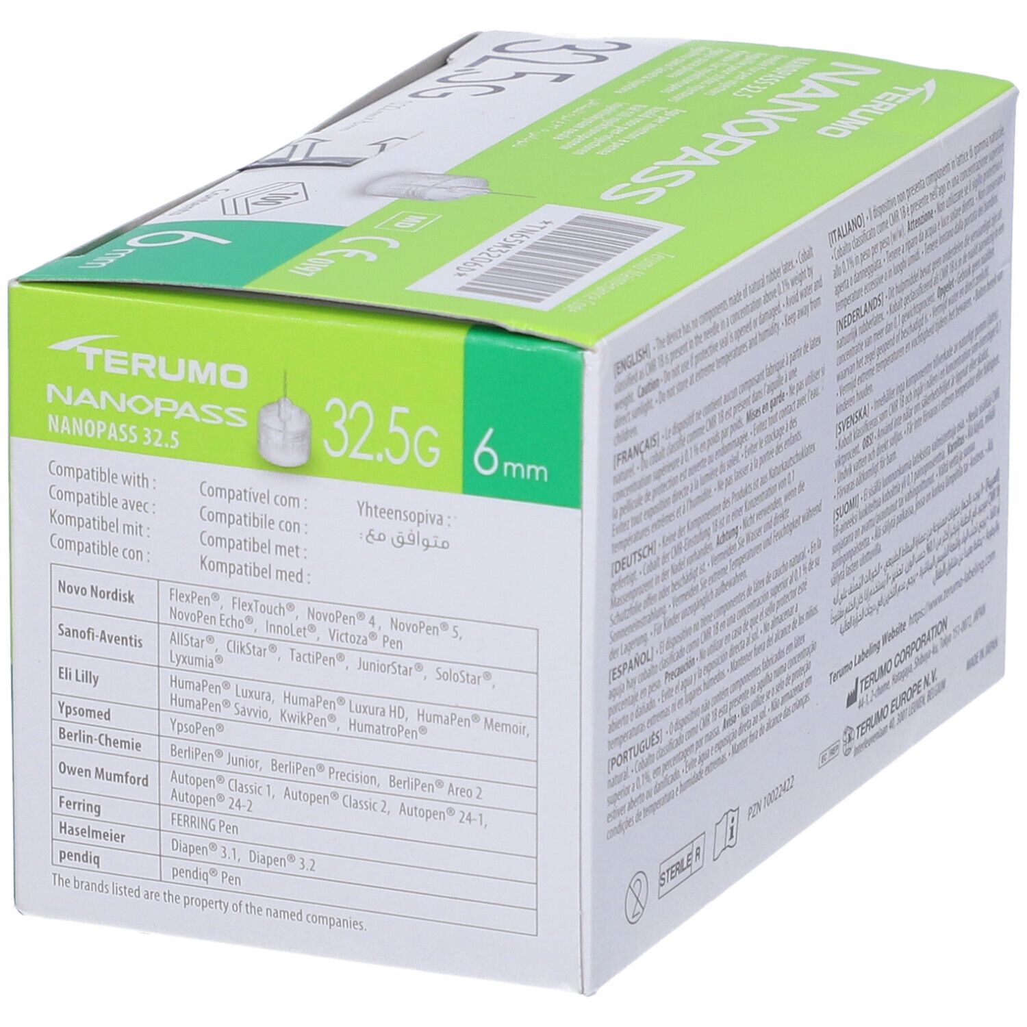 Nanopass Ago Per Penna da Insulina 32,5 Gauge 6 mm