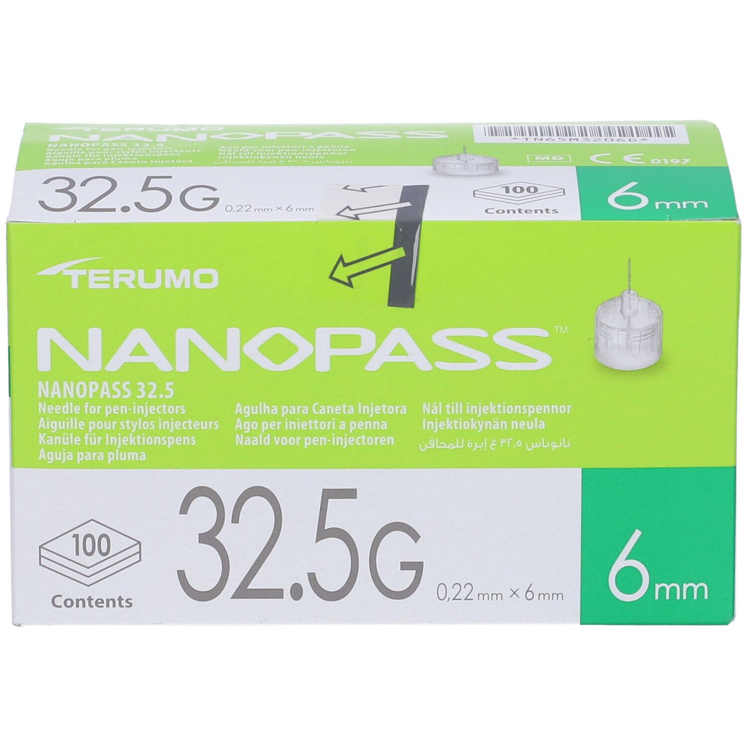 Nanopass Ago Per Penna da Insulina 32,5 Gauge 6 mm