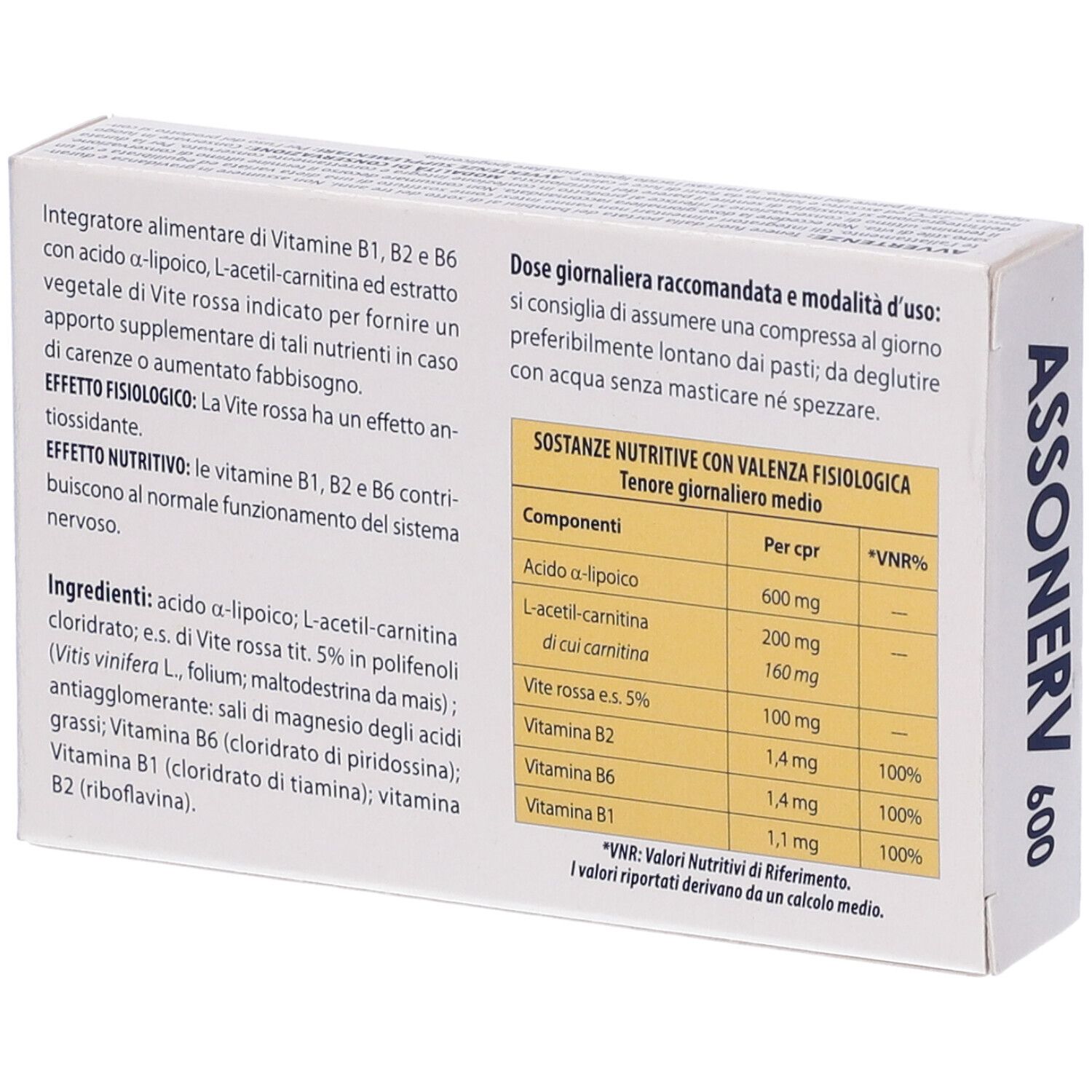 Assonerv 600 20Cpr