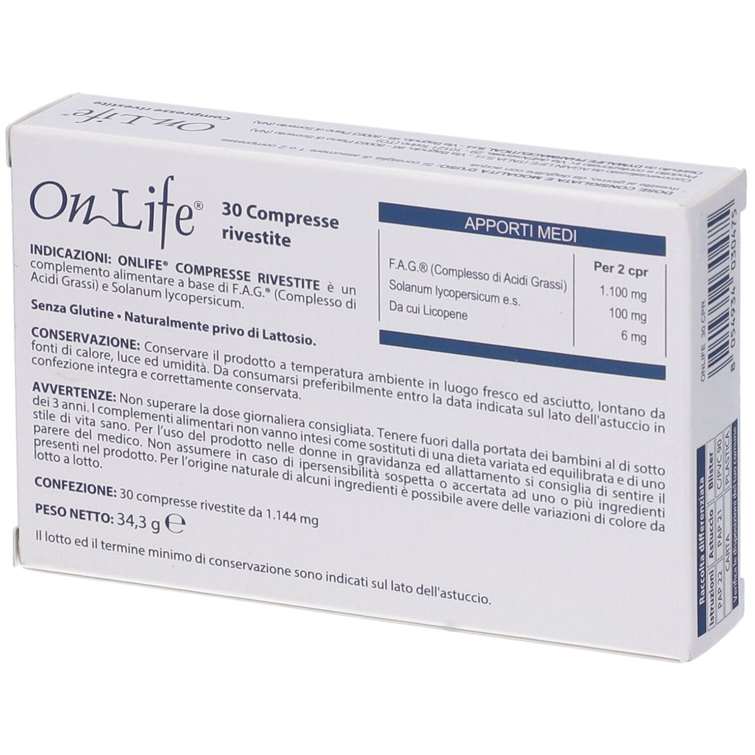 Onlife 30 Compresse