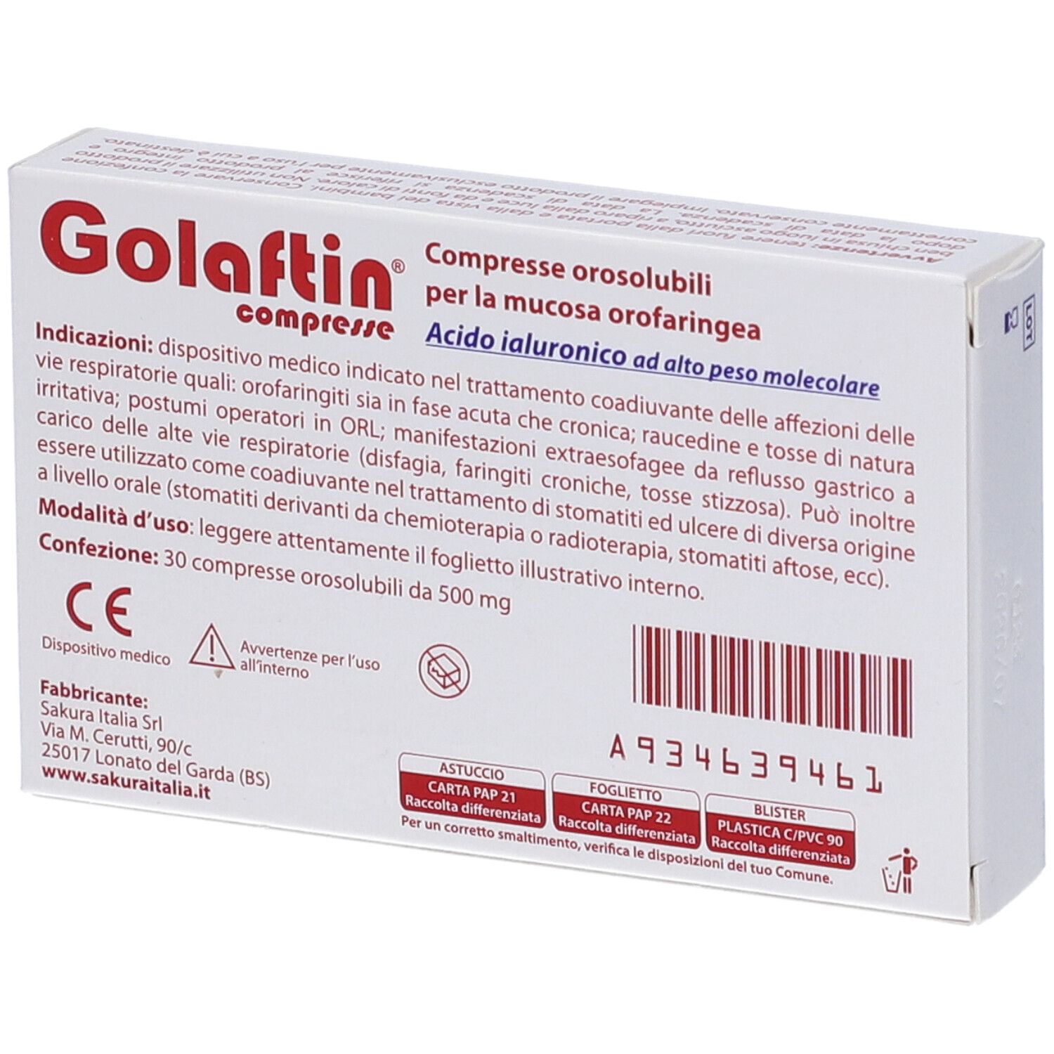 Golaftin 30 Compresse Orosolubili