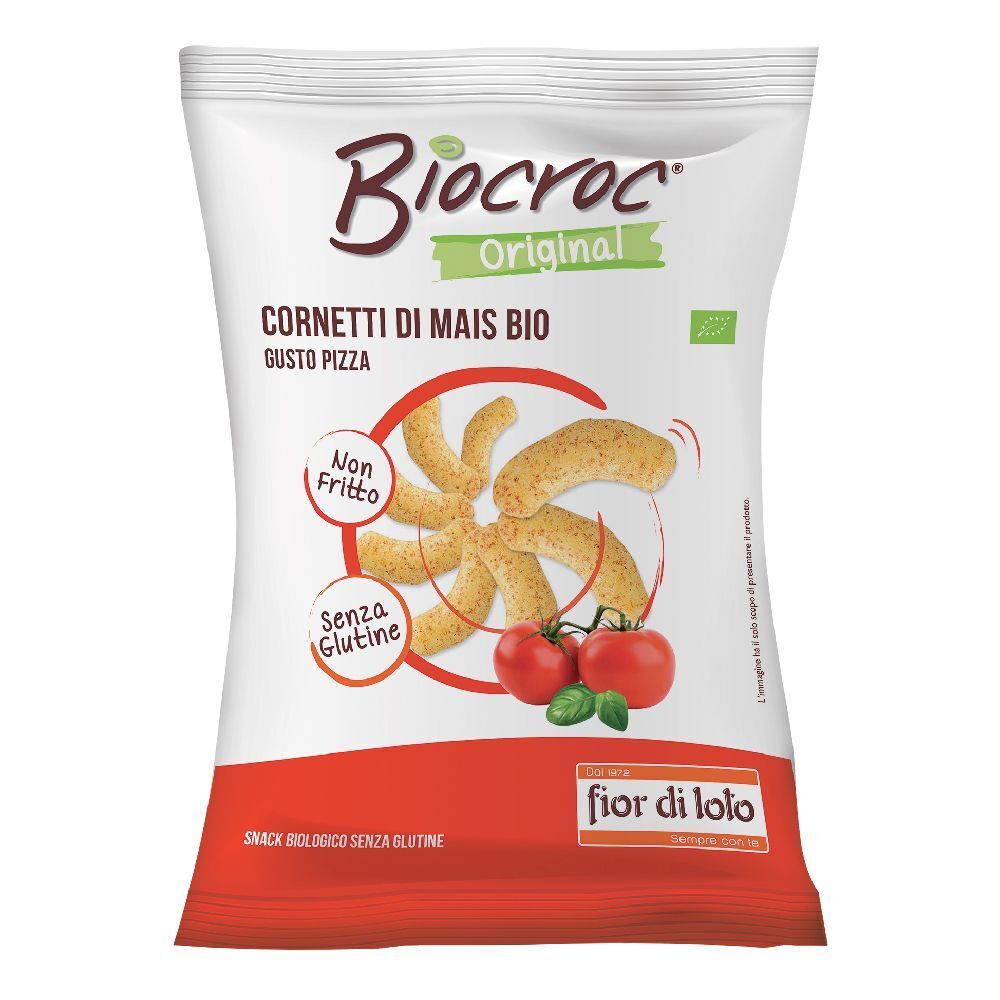 BioCroc Cornetti di Mais Gusto Pizza Bio Senza Glutine