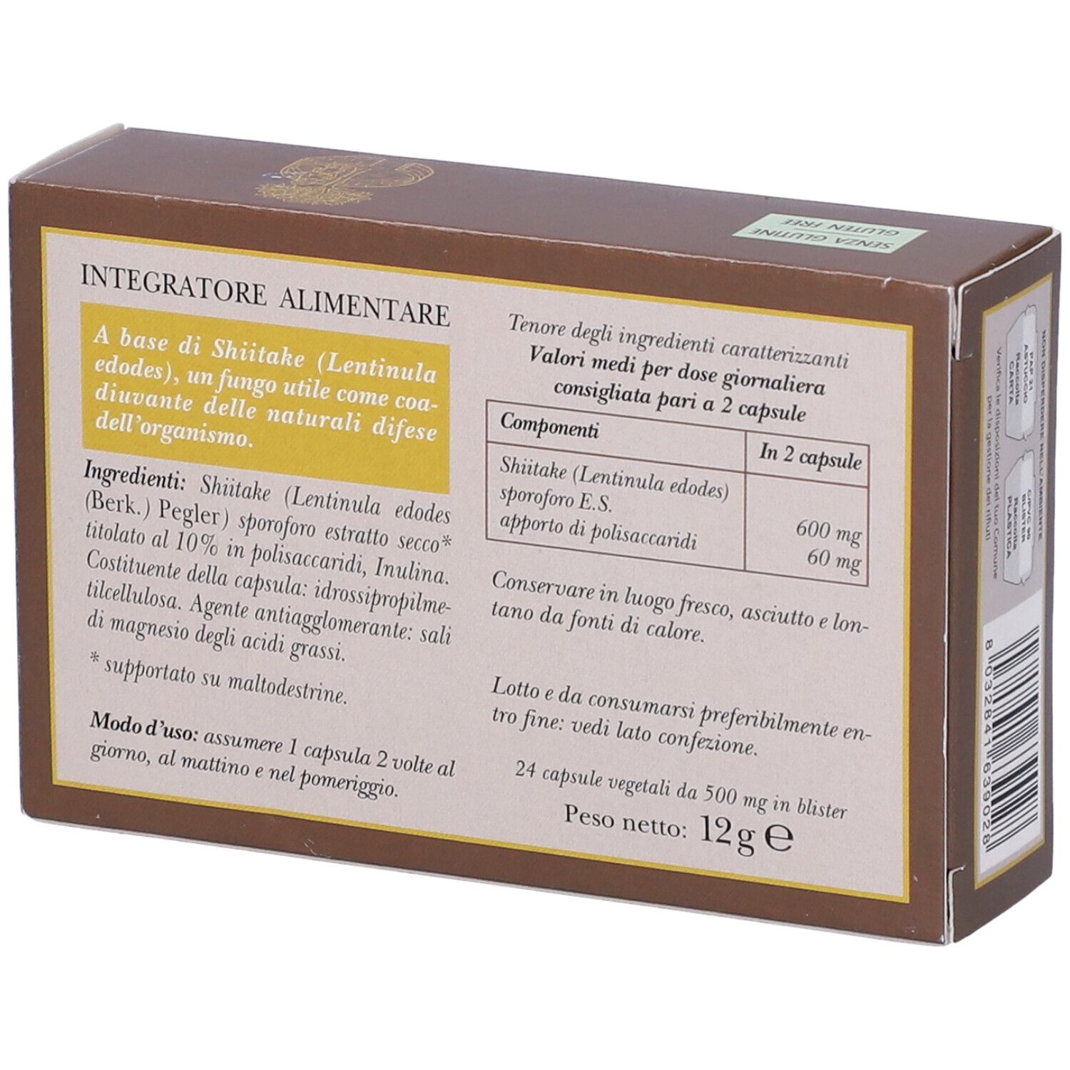 Shitake 24 Capsule Vegetali